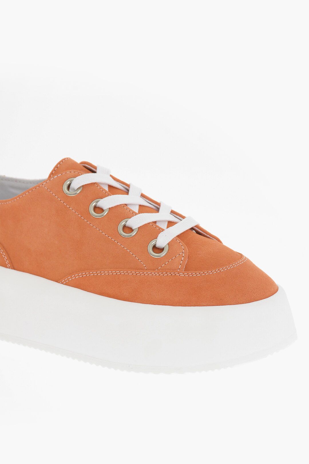 Maison Margiela og1mm1224 Suede Low-Top Sneakers in Orange Size US 10 / IT 40 - 4 Thumbnail