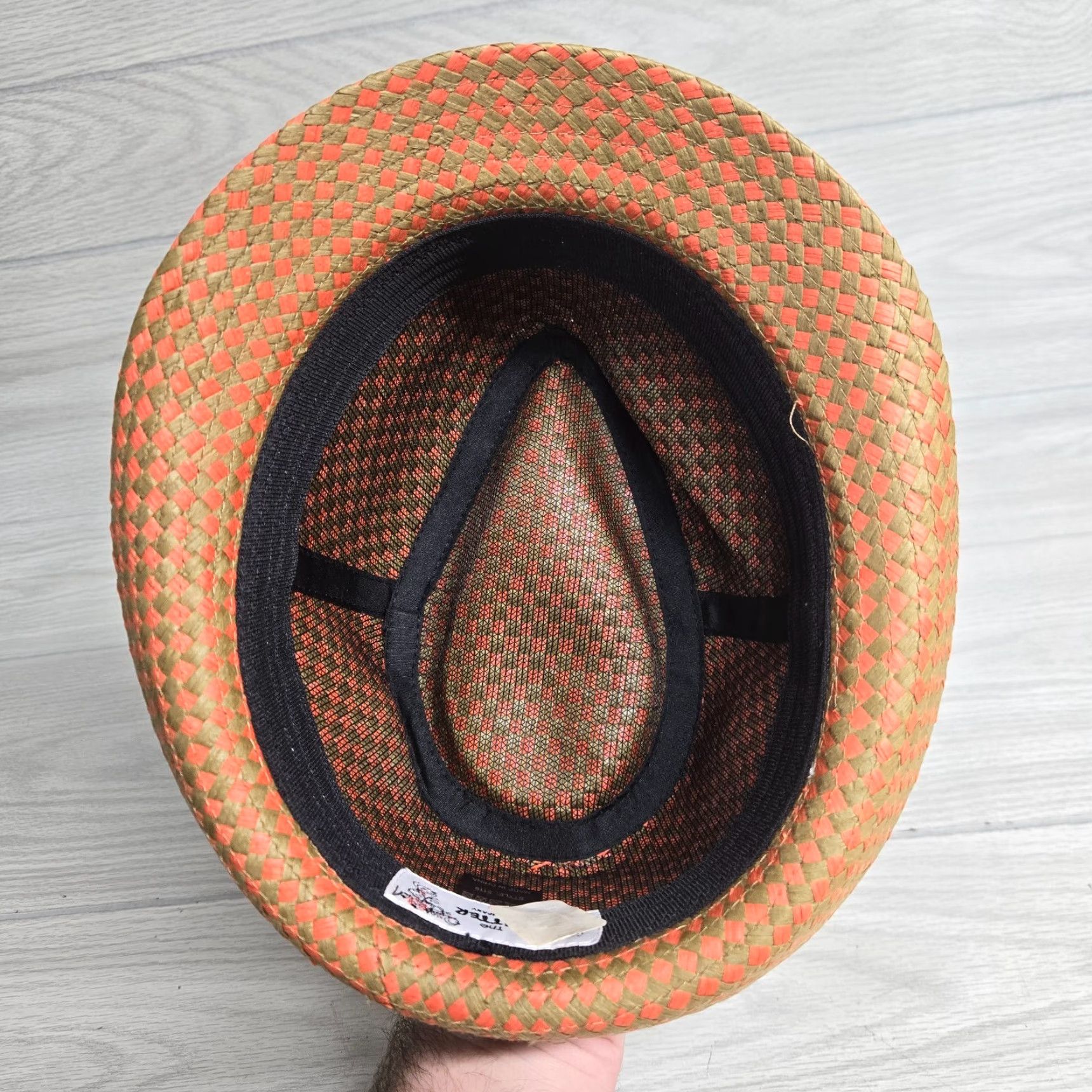 Vintage The Hatter Co. Fedora Hat Men One Size Orange Straw Classic Cuban Style Size ONE SIZE - 4 Thumbnail