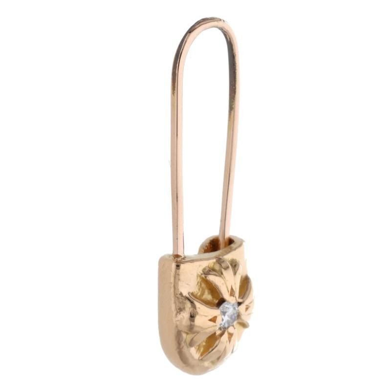 Chrome Hearts Chrome Hearts Diamond 22k gold Safety pin earring Size ONE SIZE - 2 Thumbnail