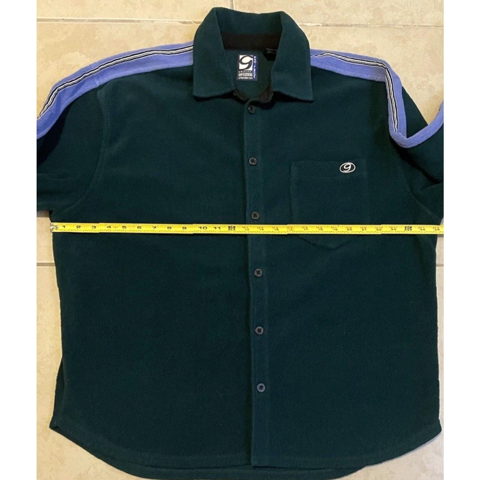 Quiksilver VINTAGE GAP Striped Fleece Shirt L Men Green 90s Surf Skate 80s Grunge Ocean Pacific Gotcha Billabong JNCO Quiksilver Modes of Style Size US L / EU 52-54 / 3 - 6 Thumbnail