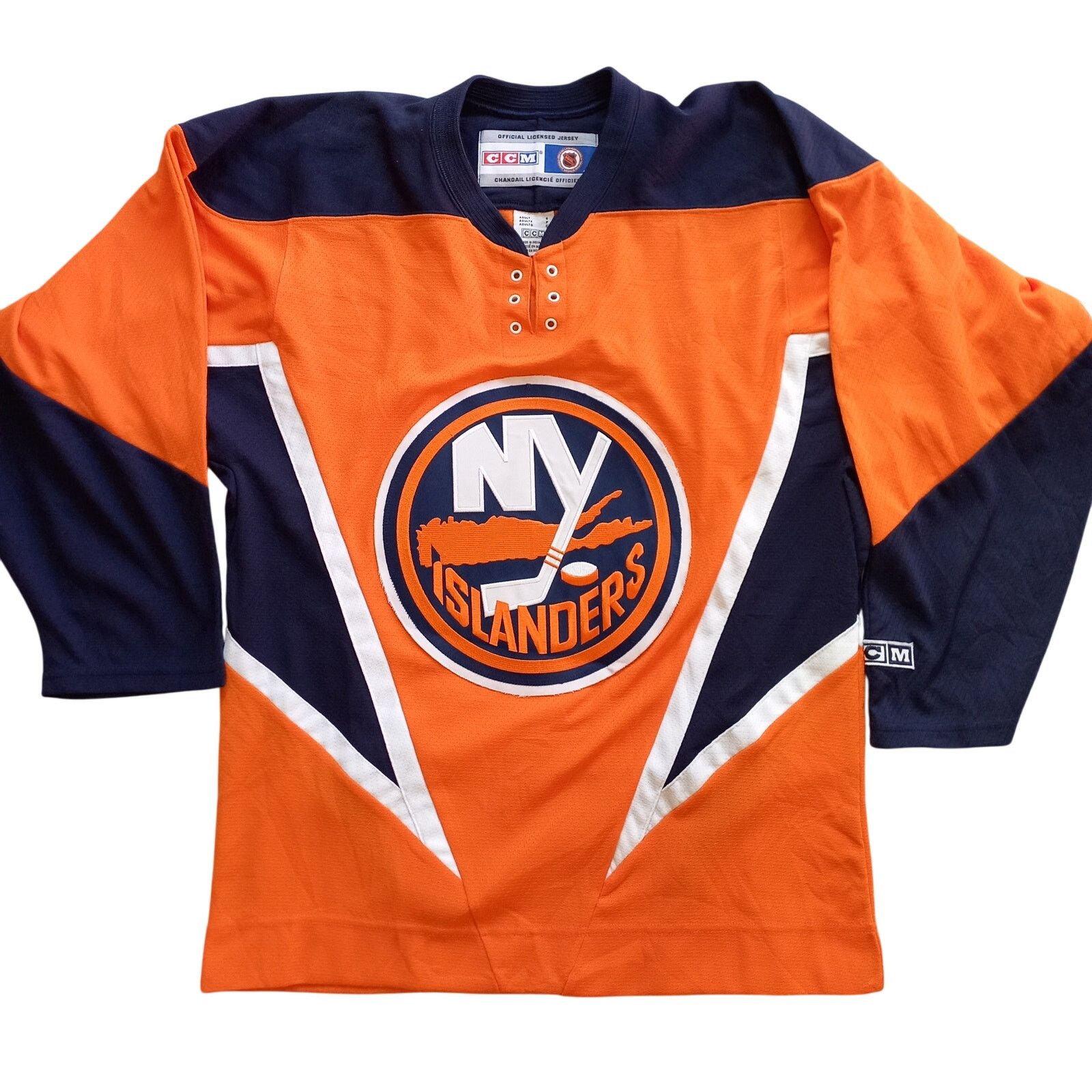 NY Islanders 2000s CCM orange Crush Alt 3rd jersey S NHL vtg
