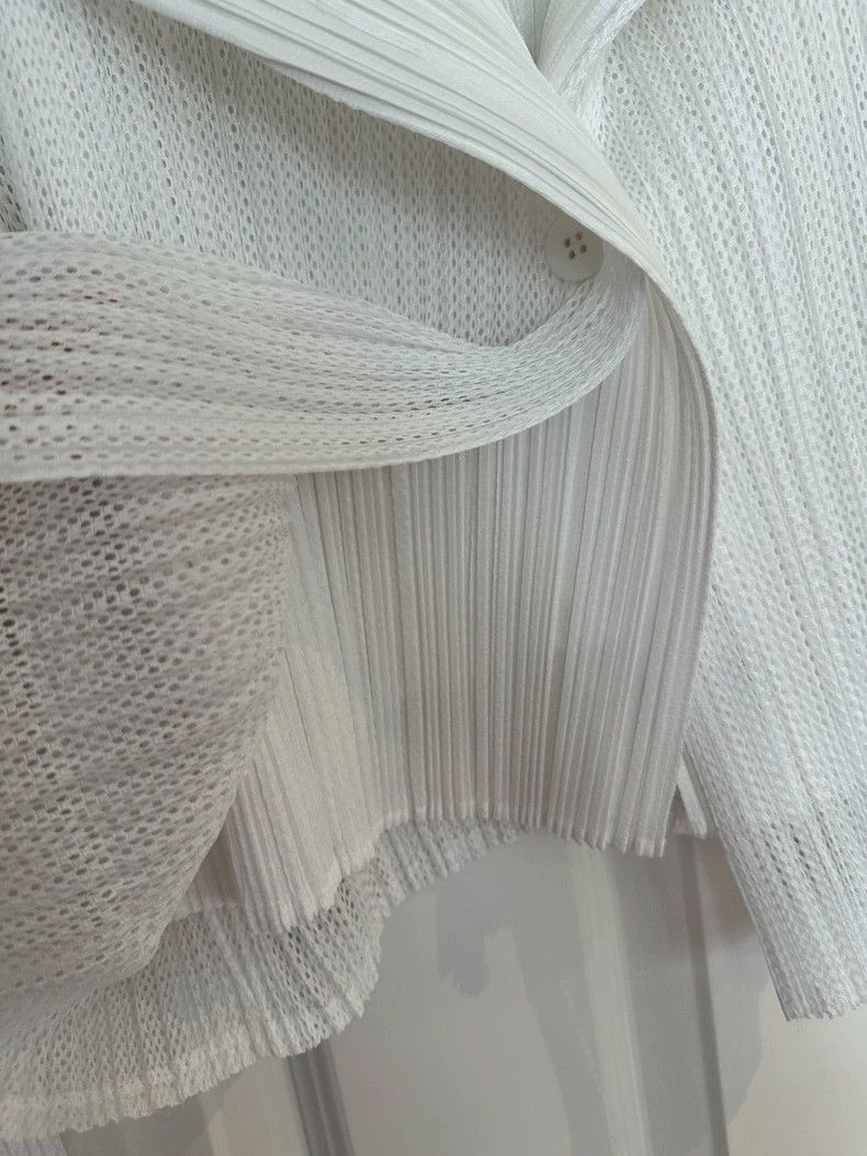 Issey Miyake Issey Miyake size:3 A white hollowed-out coat Size M / US 6-8 / IT 42-44 - 3 Thumbnail