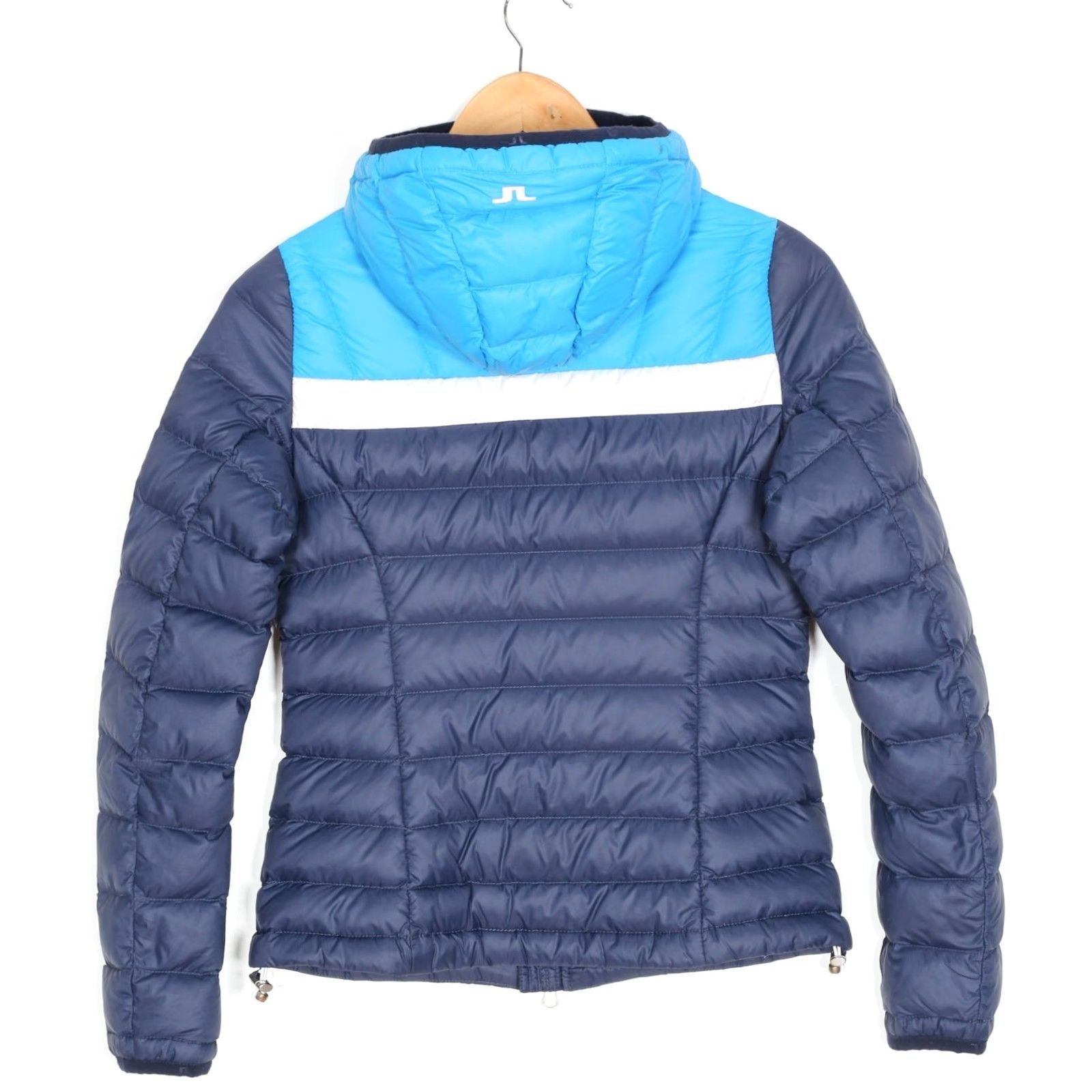 J.Lindeberg J.LINDEBERG St. Moritz Radiator Hooded Down Puffer Jacket Women XS Blue MJ6335 Size XS / US 0-2 / IT 36-38 - 4 Thumbnail