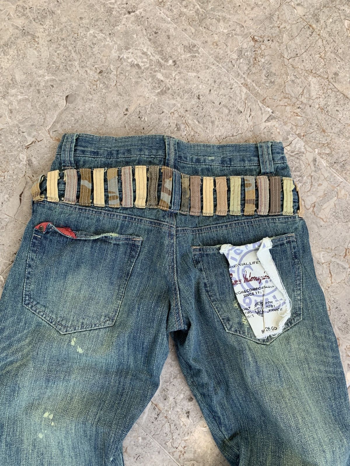 Japanese Brand Vtg Gumu International Double Waist Distressed Denim Pants Size US 30 / EU 46 - 5 Thumbnail