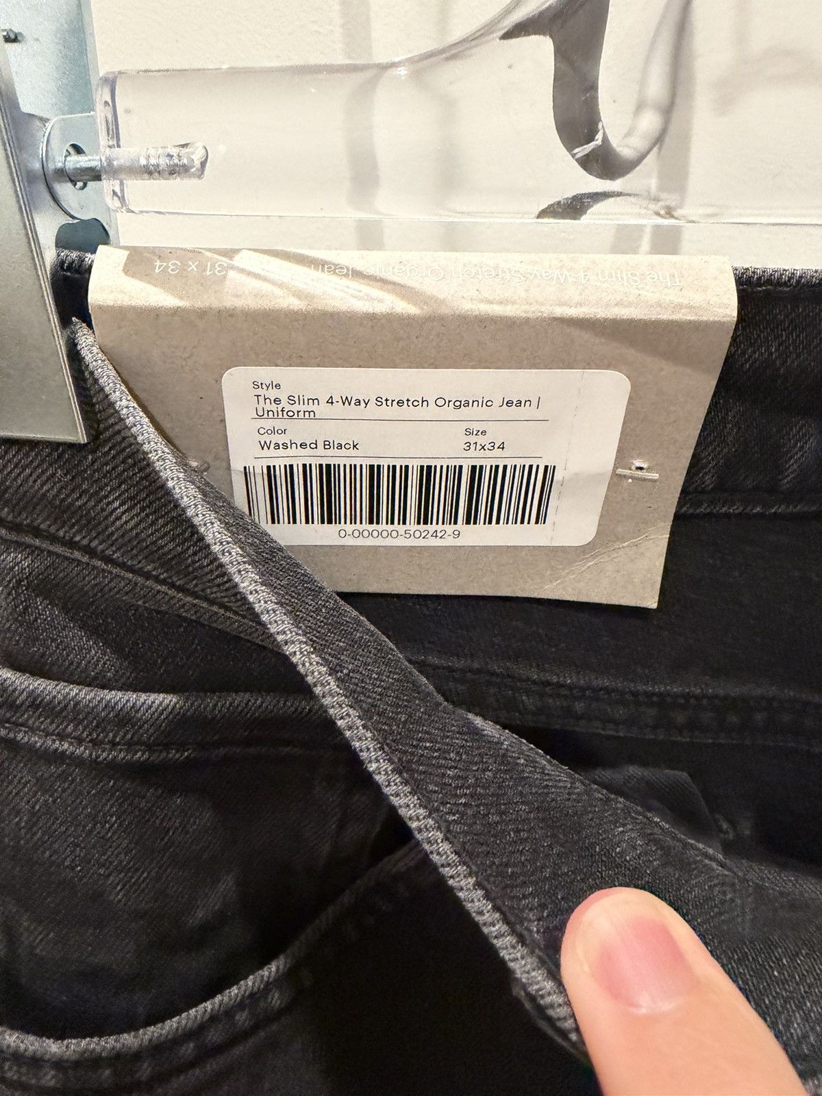 Everlane NEW Everlane 31x34 Slim Stretch Organic Jean - Washed Black Size US 31 - 6 Thumbnail