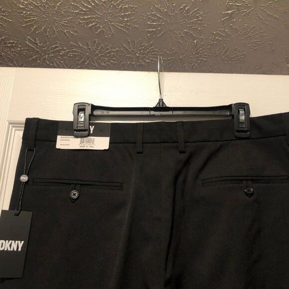 DKNY DKNY men's new black 98%polyester dress pants size: 36/30 Size 36R - 4 Thumbnail