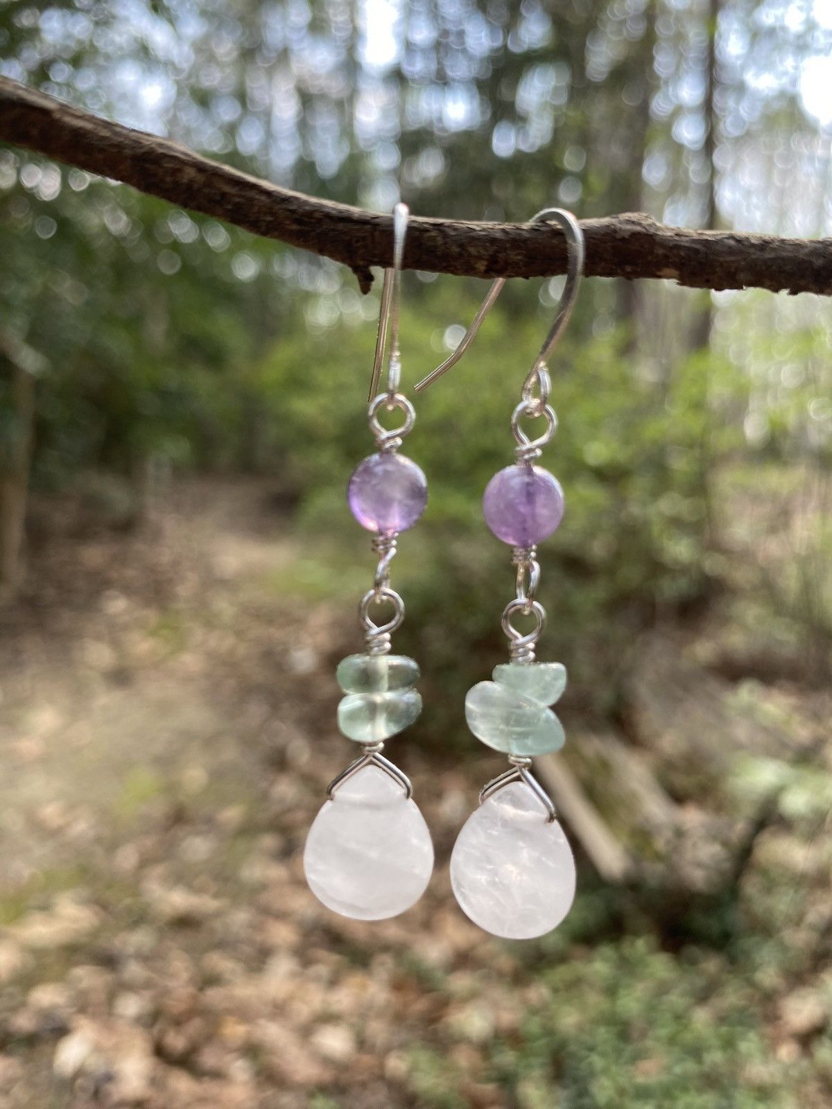 Handmade Quartz Drop Earrings Size ONE SIZE - 3 Thumbnail