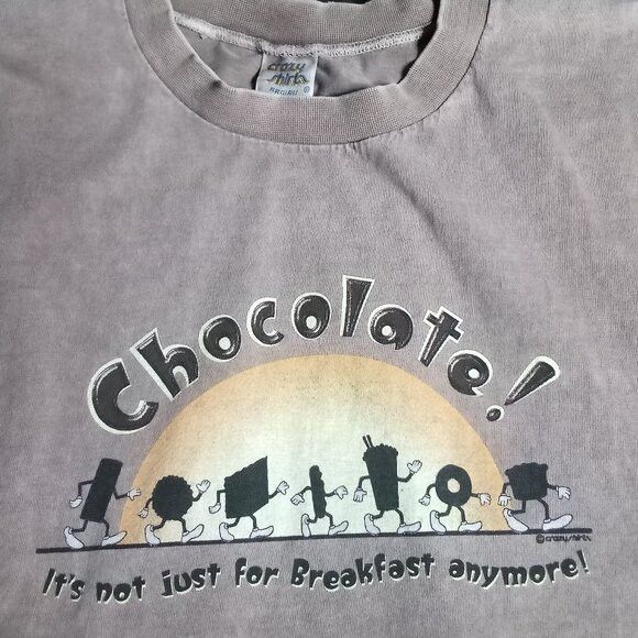 Other Vintage Crazy Shirts Chocolate For Breakfast T-Shirt Size US L / EU 52-54 / 3 - 1 Thumbnail