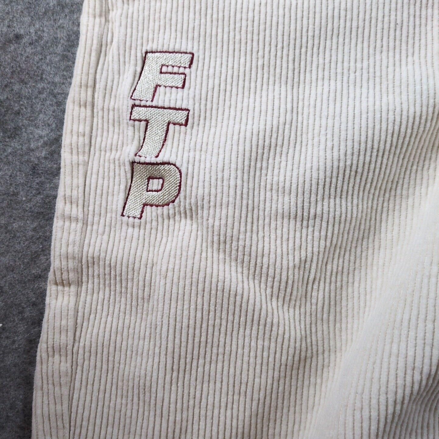 Designer FTP Corduroy Chino Pants 34 White Embroidered Logo Size US 34 / EU 50 - 3 Thumbnail