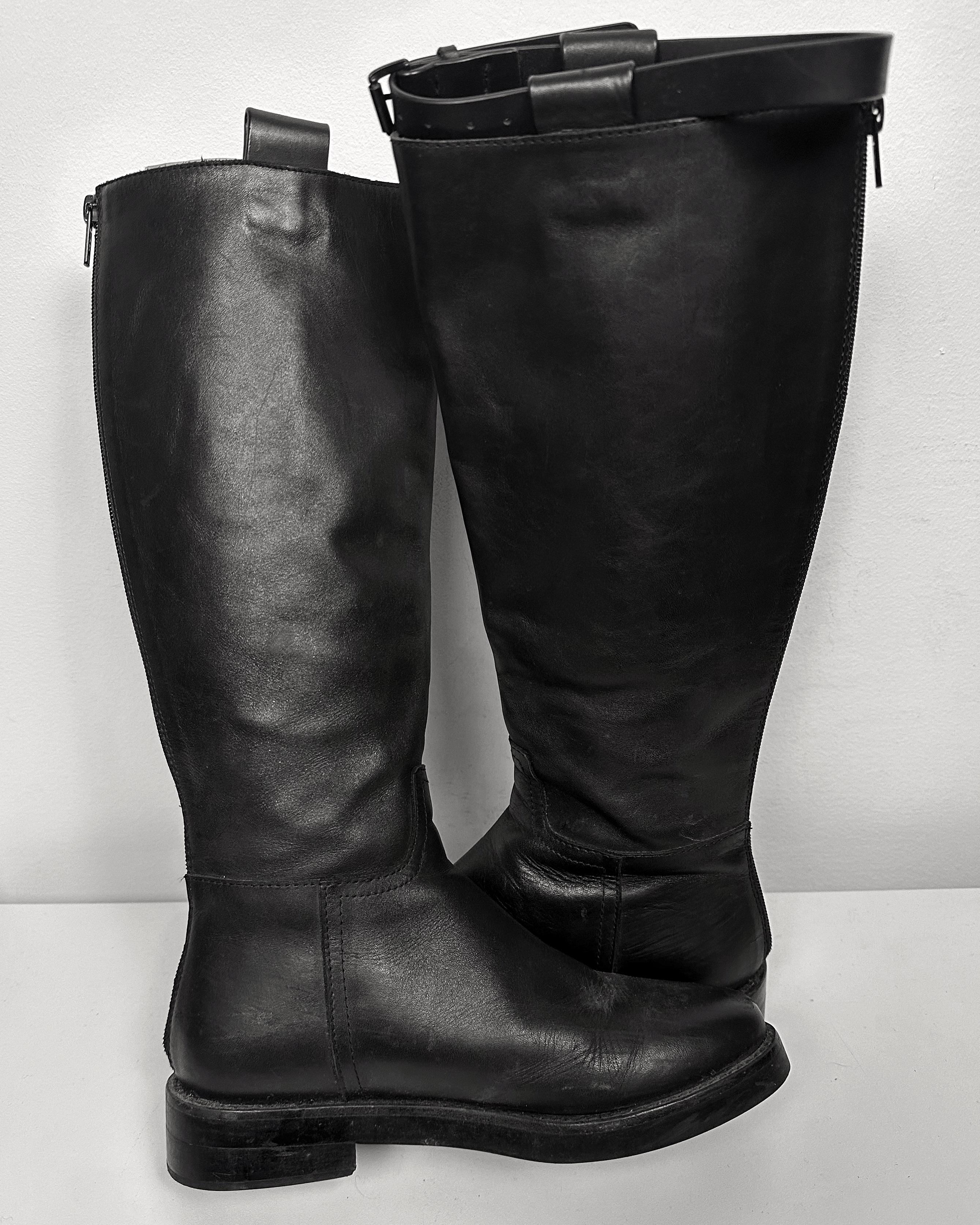 Ann Demeulemeester Knee High Moto Riding Boots