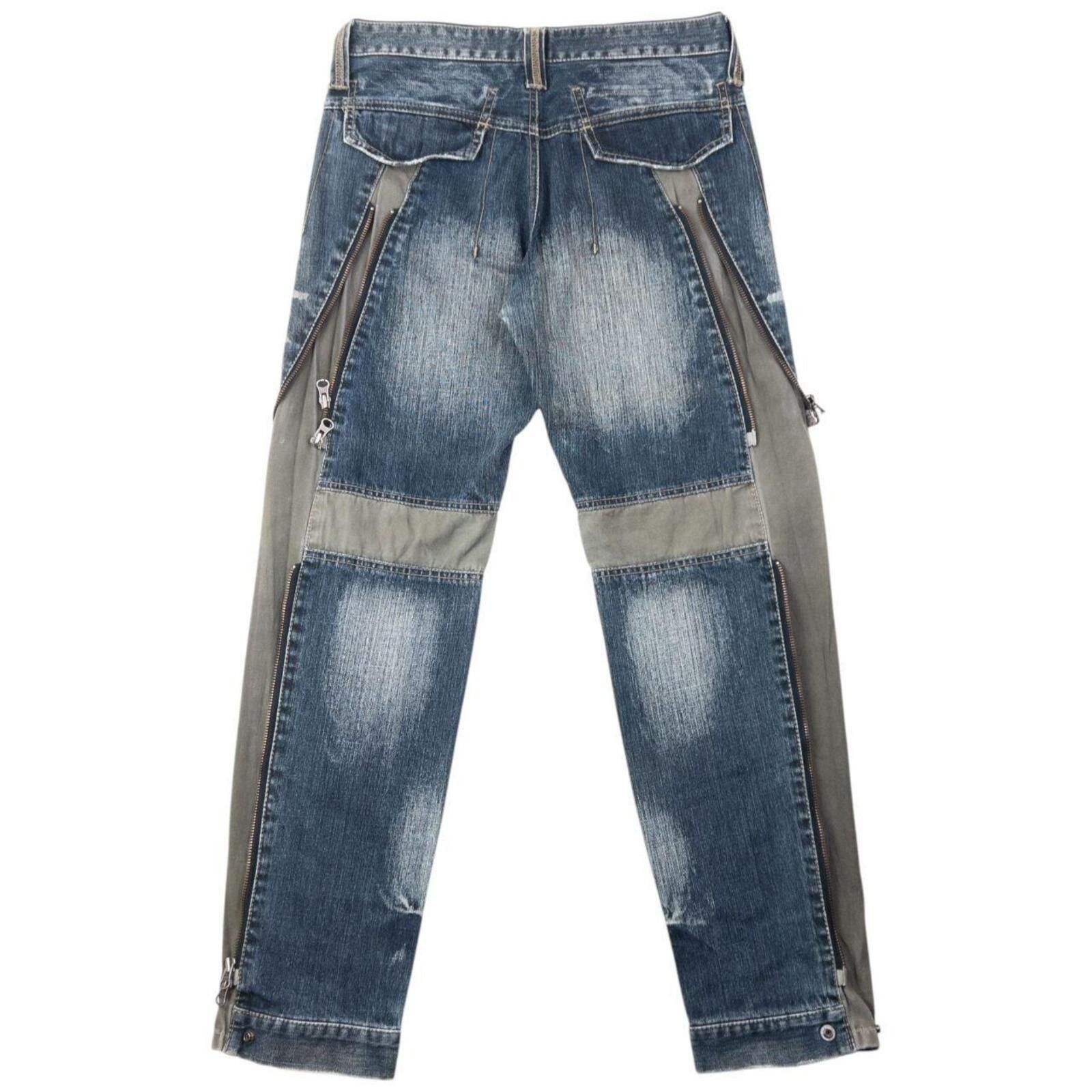 Other Vintage 2000s PPFM Multi Zip Denim Jeans Size W30 Size US 30 / EU 46 - 3 Thumbnail