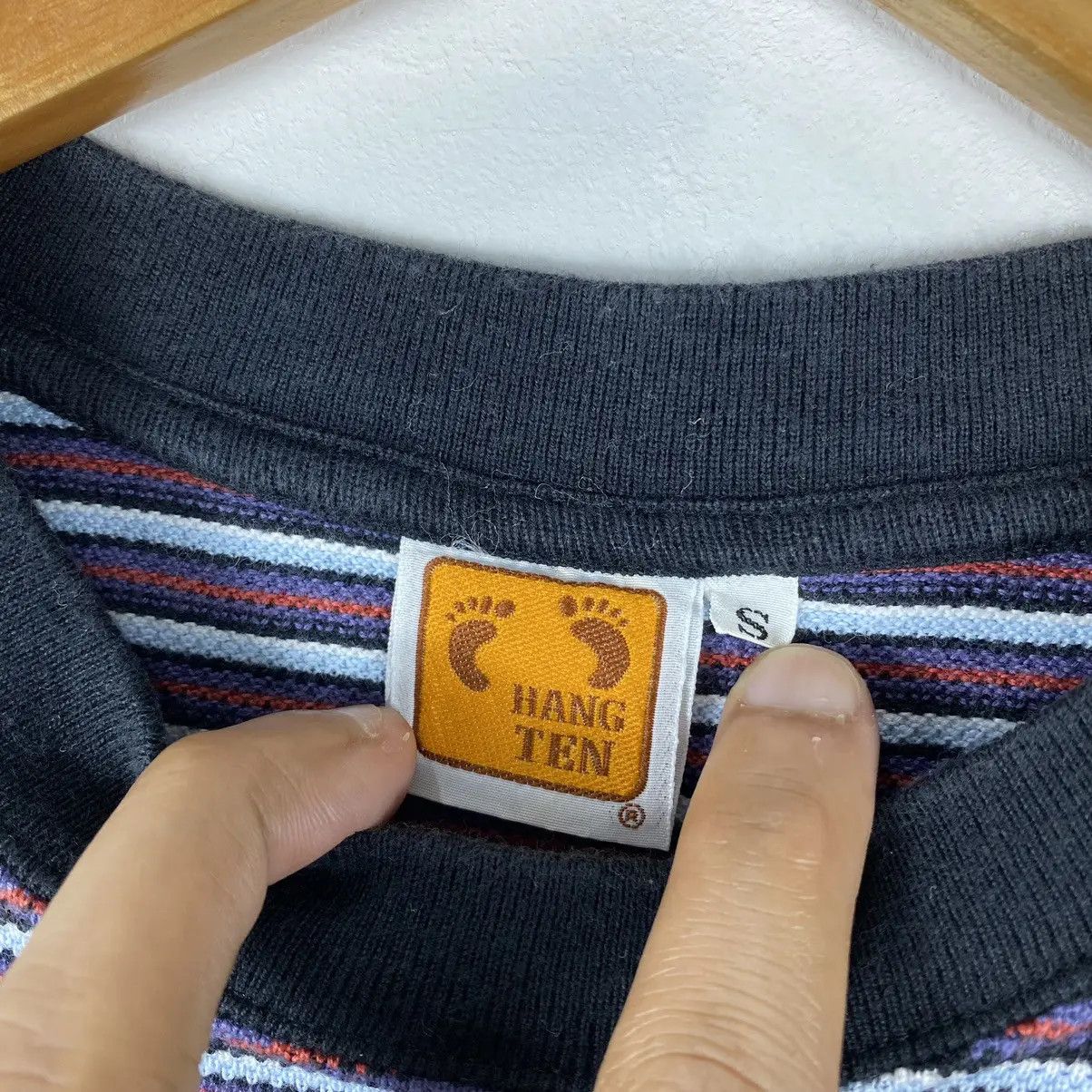 Hang Ten × Vintage VINTAGE HANG TEN SMALL EMBROIDERY LOGO STRIPED TEE Size US S / EU 44-46 / 1 - 6 Thumbnail