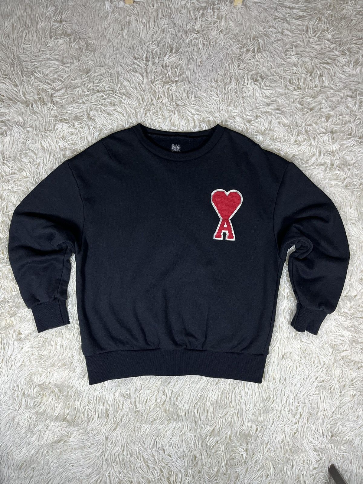 Designer × Japanese Brand VINTAGE AMI BIG LOGO SWEATSHIRT Size ONE SIZE - 1 Thumbnail
