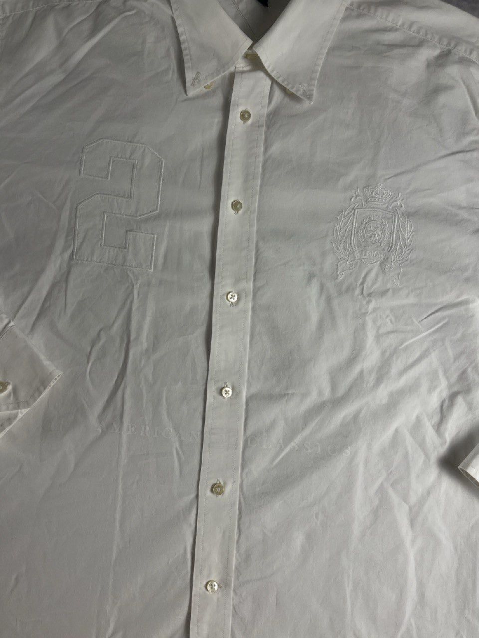 Tommy Hilfiger Vintage Tommy Hilfiger White Button-Up XL Size Size US XL / EU 56 / 4 - 4 Thumbnail