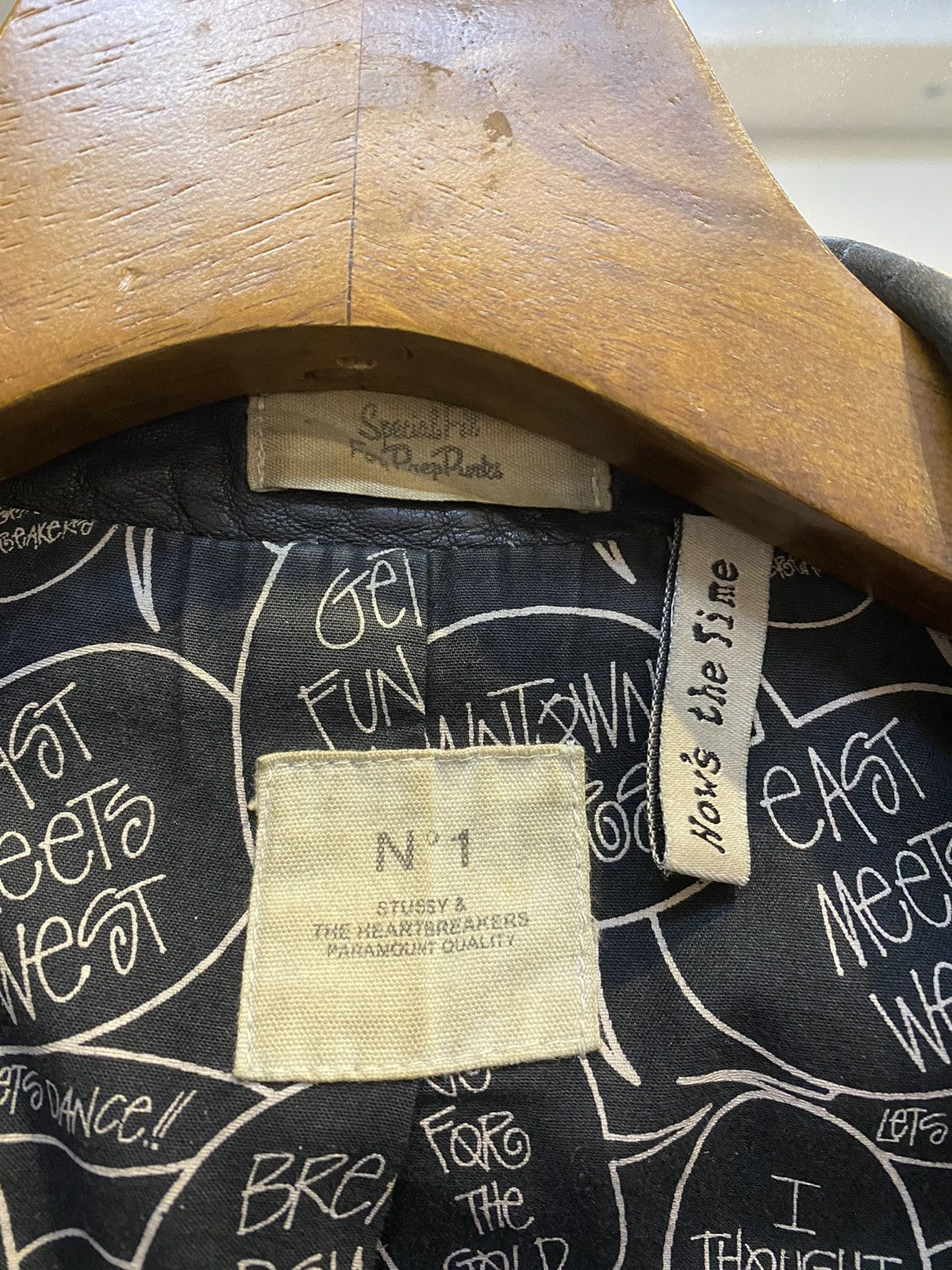 Stussy x JP brand biker jacket