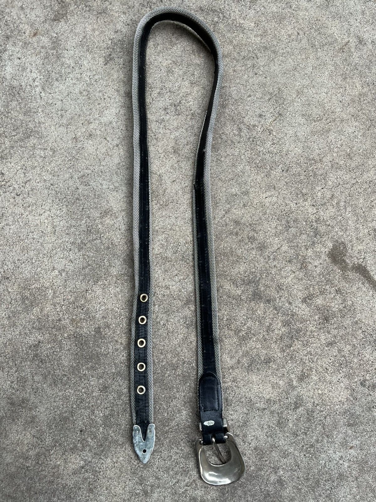 Vintage Black / Silver / Gold Metallic Belt Size ONE SIZE - 5 Thumbnail