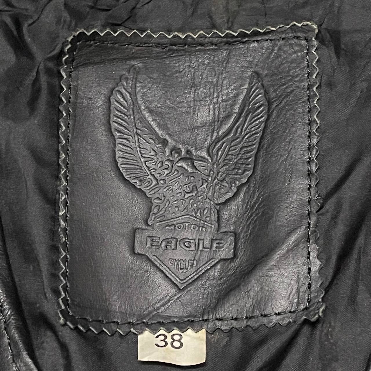 Leather Vintage Eagle Motorcycle Leather Vest Size US M / EU 48-50 / 2 - 6 Thumbnail