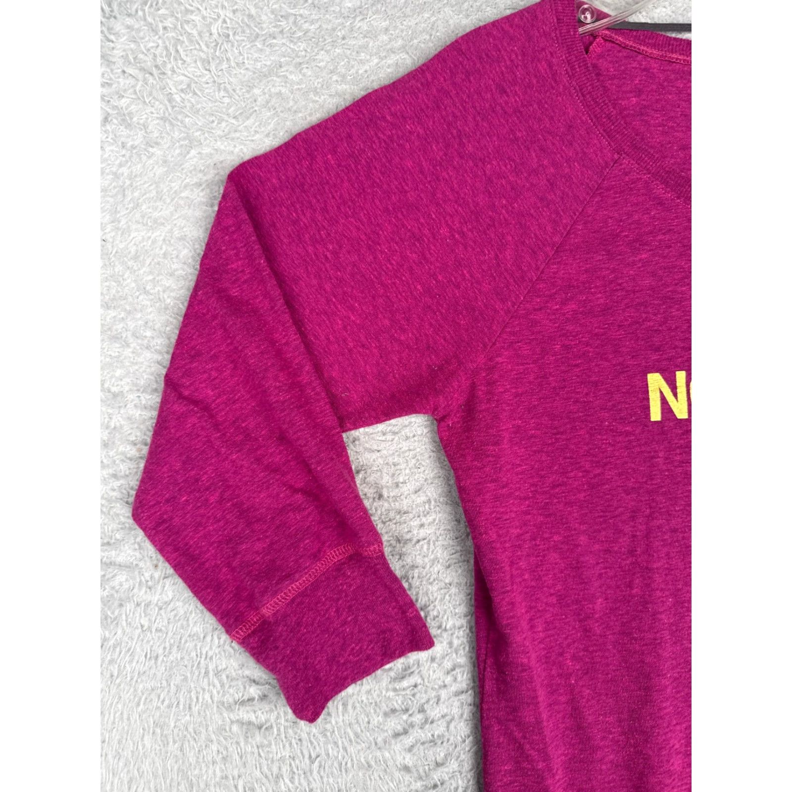 The North Face The North Face Shirt Women Medium Purple Gold Long Sleeve Crew Neck Cotton Slim Size M / US 6-8 / IT 42-44 - 3 Thumbnail