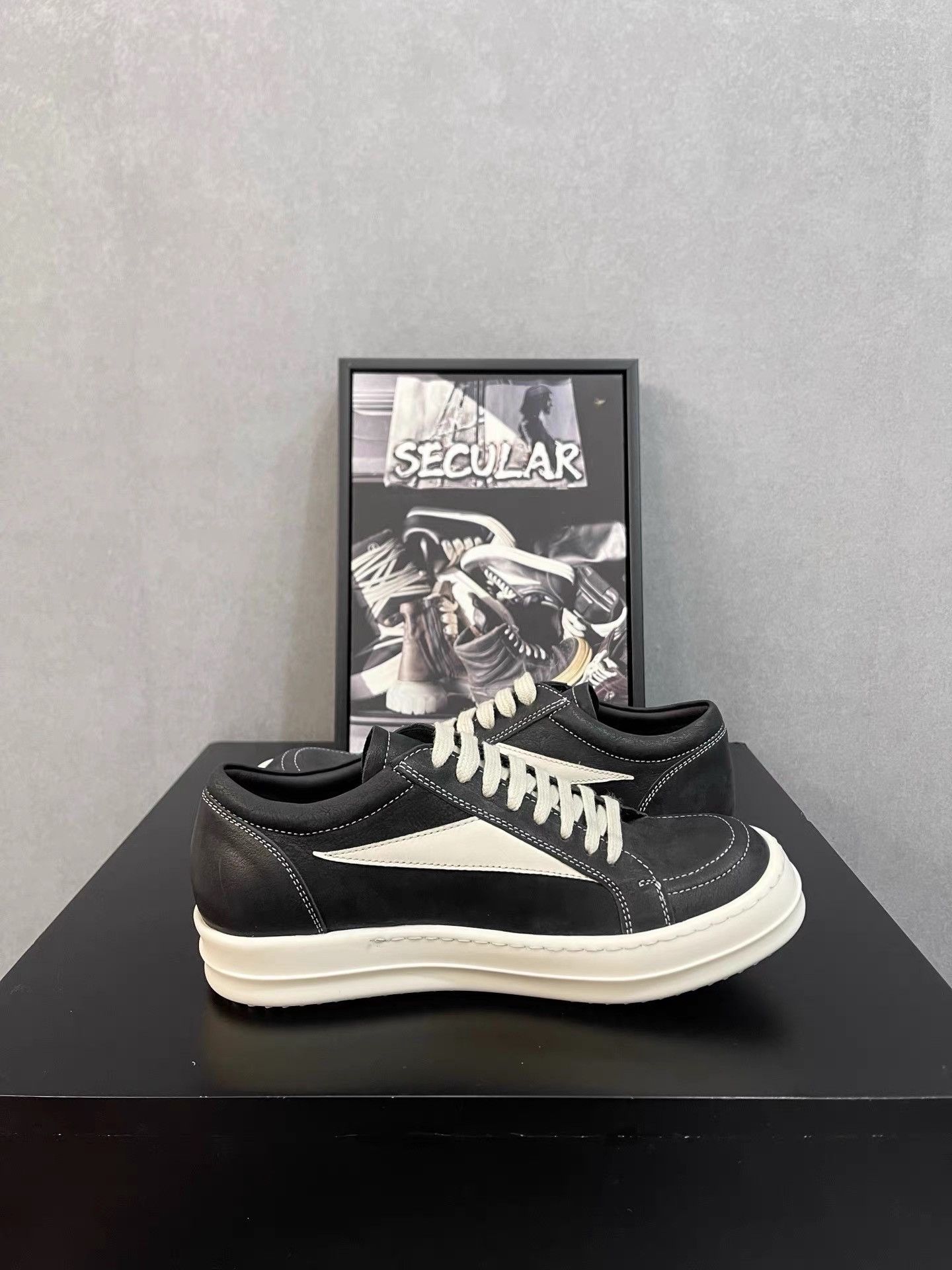 Rick Owens Rick Owens 24SS Calfskin Vintage "Vans" Women's Sneakers K34 Size US 6 / IT 36 - 6 Thumbnail