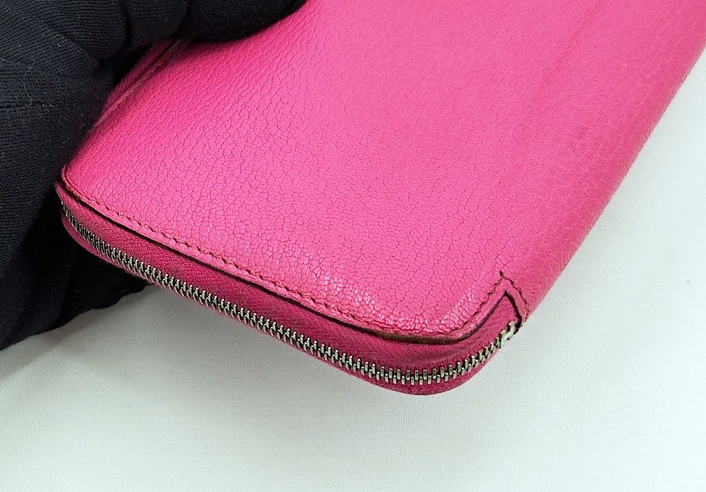 Hermes HERMES full leather AZAP zip around pink wallet Size ONE SIZE - 9 Thumbnail