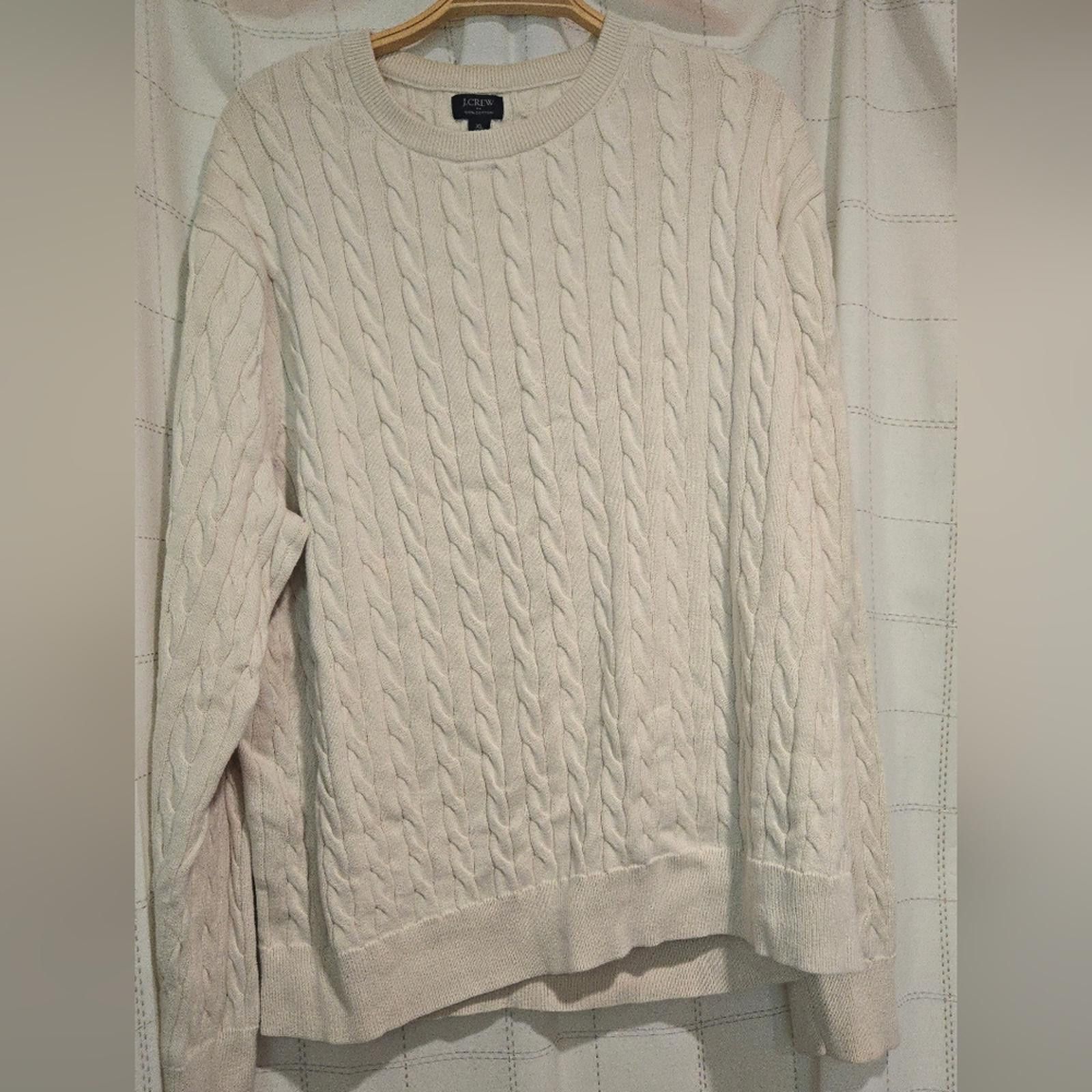 J.Crew J Crew Cotton cable crewneck sweater Size US XL / EU 56 / 4 - 1 Thumbnail