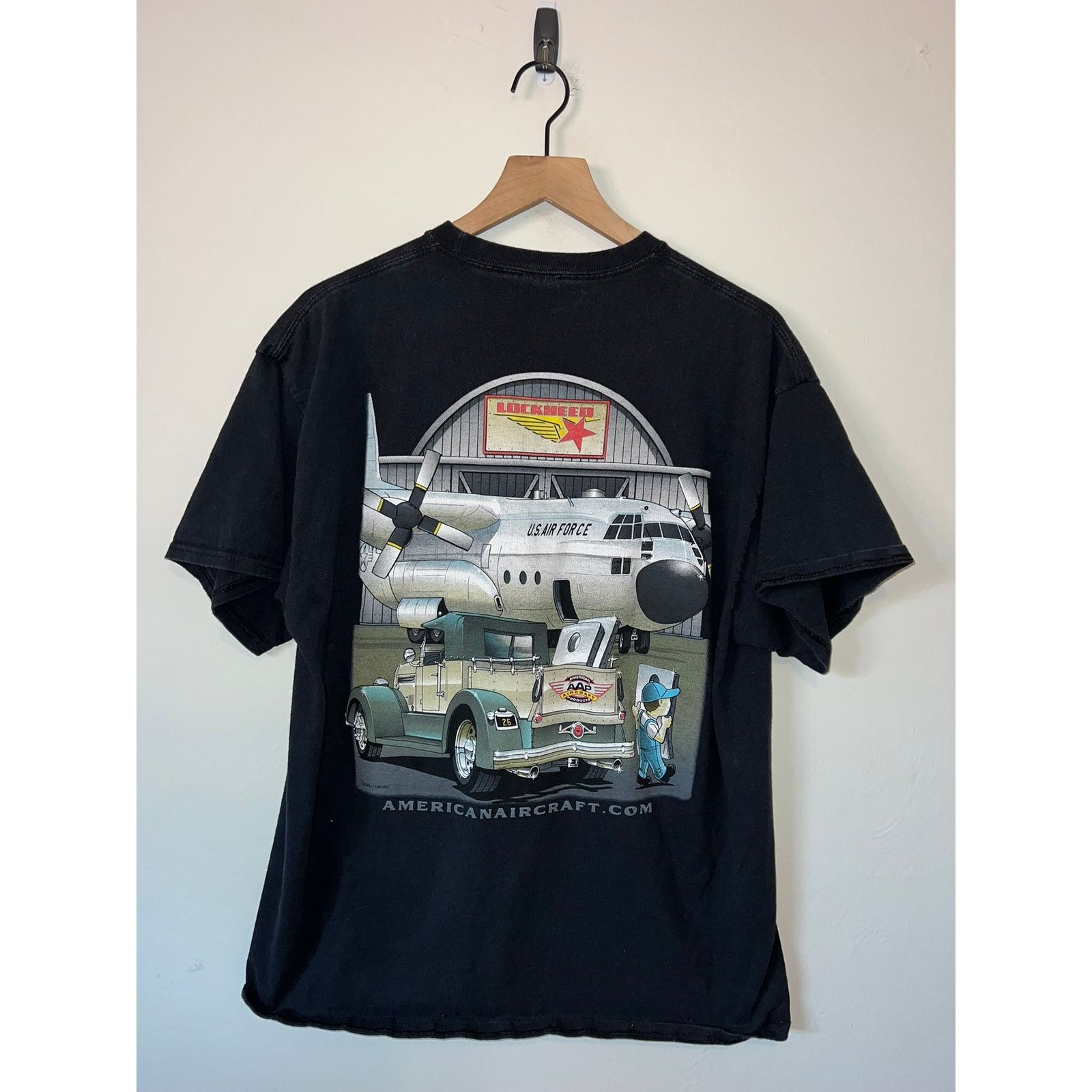 Vintage Vintage Airplane Shirt American Aircraft Lockheed Truck XL Size US XL / EU 56 / 4 - 5 Thumbnail
