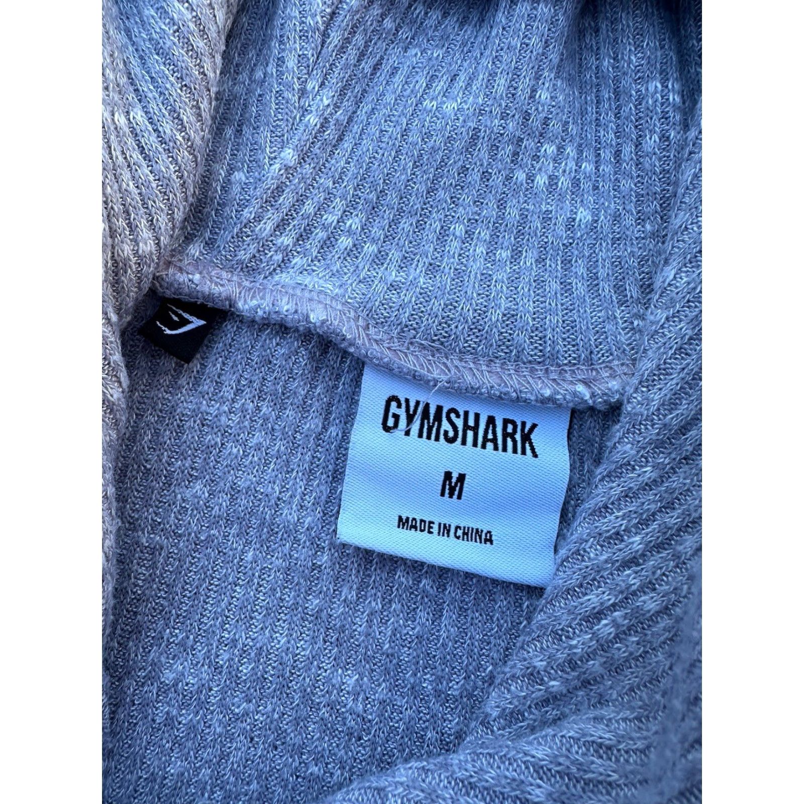 Gymshark Gymshark Slounge Cropped Ribbed Hoodie Longsleeve Gray Activewear Size M Women Pullover Crew Neck Logo Embroidered All Seasons Hooded Casual Sports Size M / US 6-8 / IT 42-44 - 3 Thumbnail