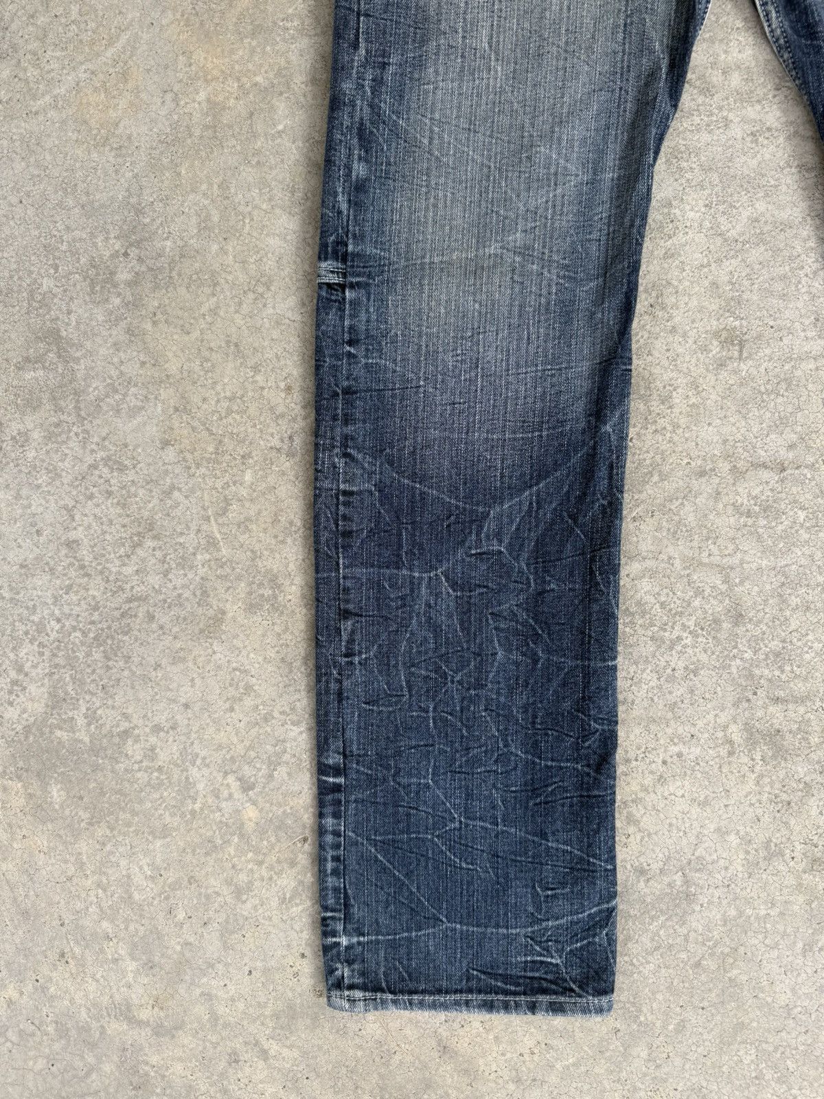 Japanese Brand Japanese Double Waist Dominate Embroidered Distressed Jeans Size US 33 - 6 Thumbnail