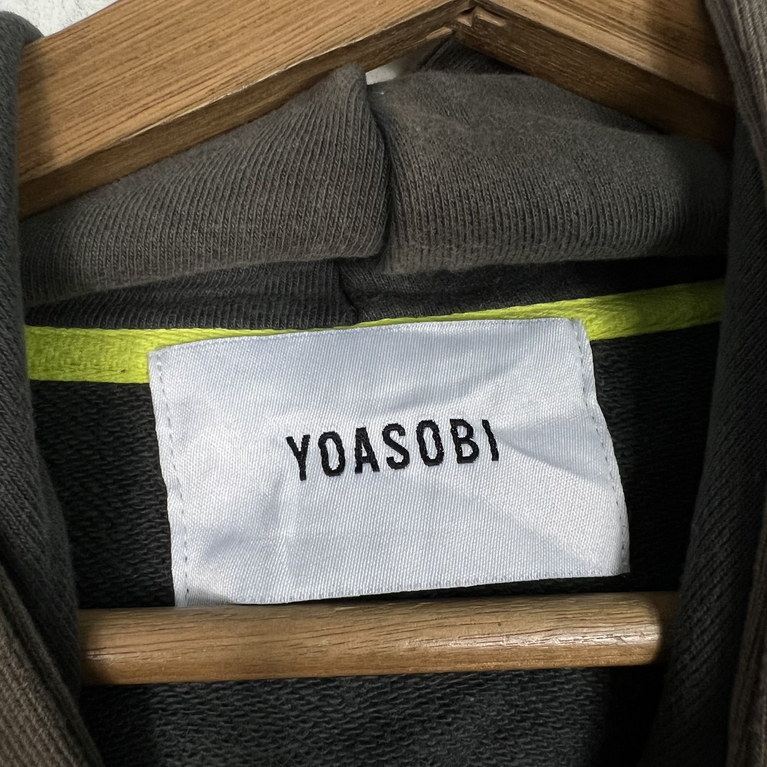 Japanese Brand YOASOBI Sun Faded Green Pullover Hoodies #3836-C175 Size US L / EU 52-54 / 3 - 11 Thumbnail