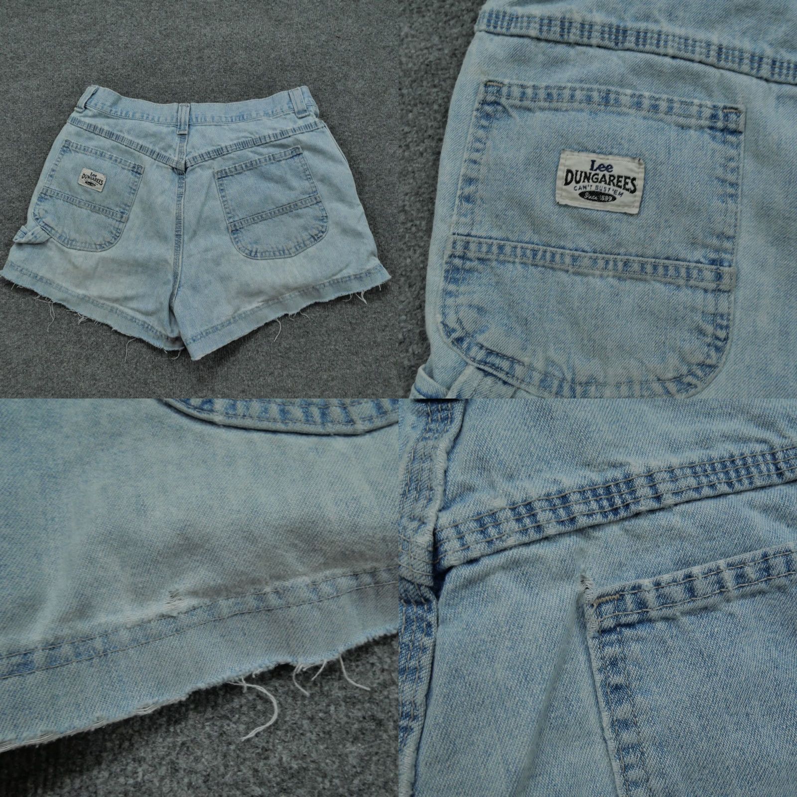 Lee VINTAGE Lee Jeans Shorts Womens 90s Grunge Blue Denim Distressed 32x3 13 Short Seasoned Baggy Casual Women Jeans Shorts Size 24" / US 00 / IT 34 - 9 Thumbnail