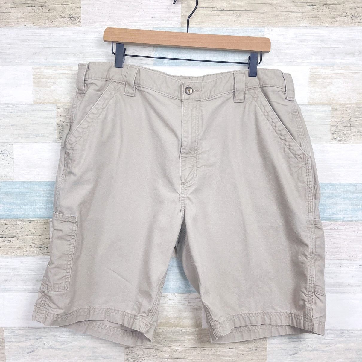 Carhartt Carhartt Canvas Cargo Work Shorts Tan Original Fit Men 38x10 Size US 38 / EU 54 - 1 Thumbnail