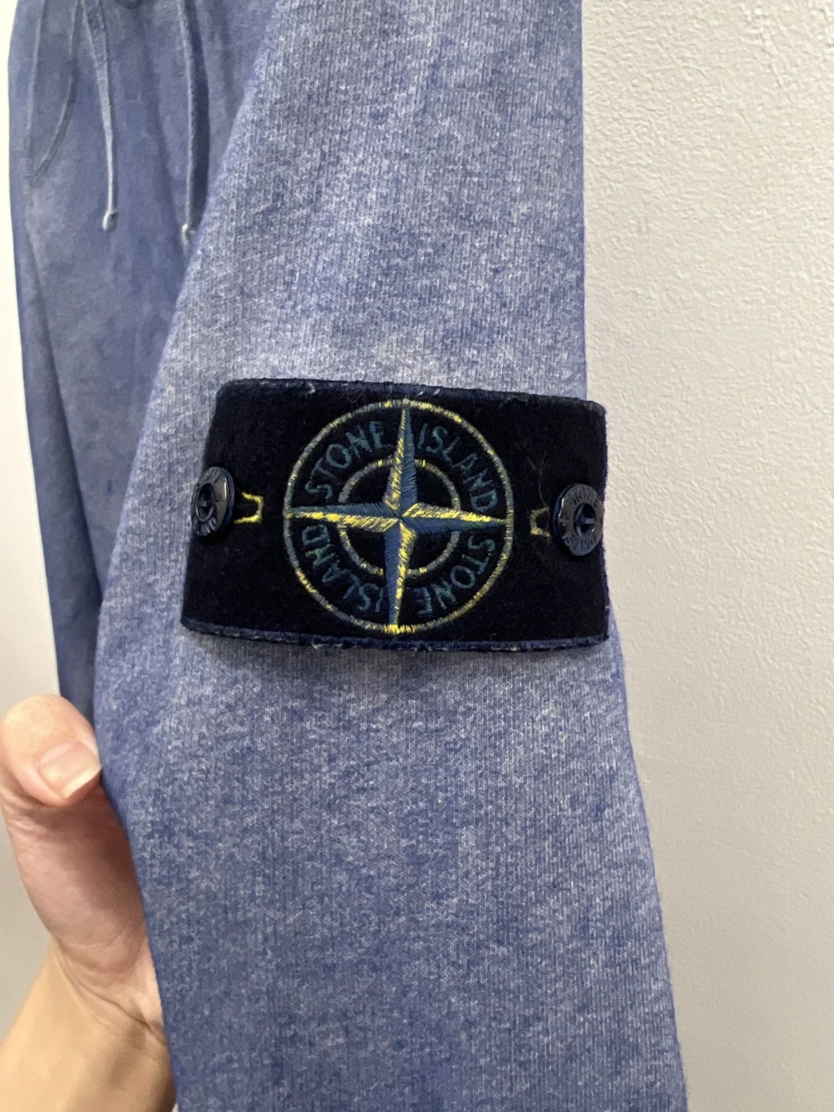 Stone Island Stone Island Cotton-Jersey Logo Hoodie in Blue Size US S / EU 44-46 / 1 - 4 Thumbnail