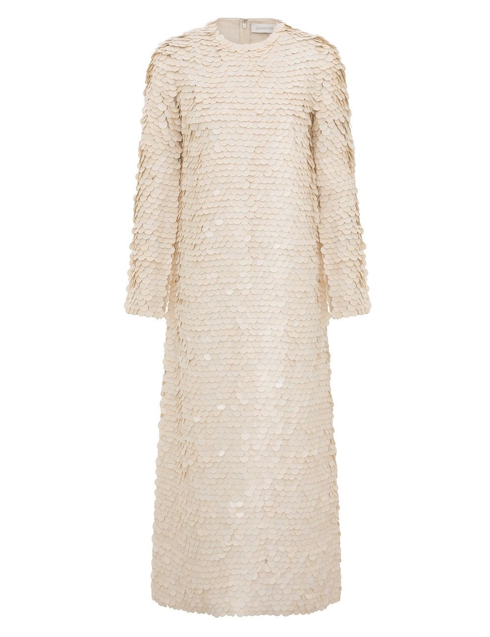 Zimmermann oc11z0925 Eden Sequin Maxi Dress in Cream Size M / US 6-8 / IT 42-44 - 1 Thumbnail