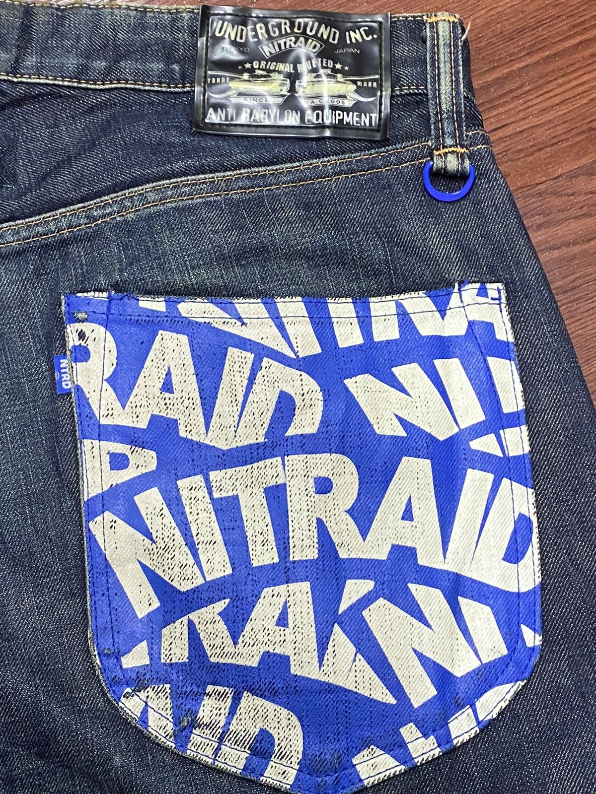 Nitraid Vintage Nitraid Underground Black Denim Selvedge Jeans Size US 37 - 12 Thumbnail