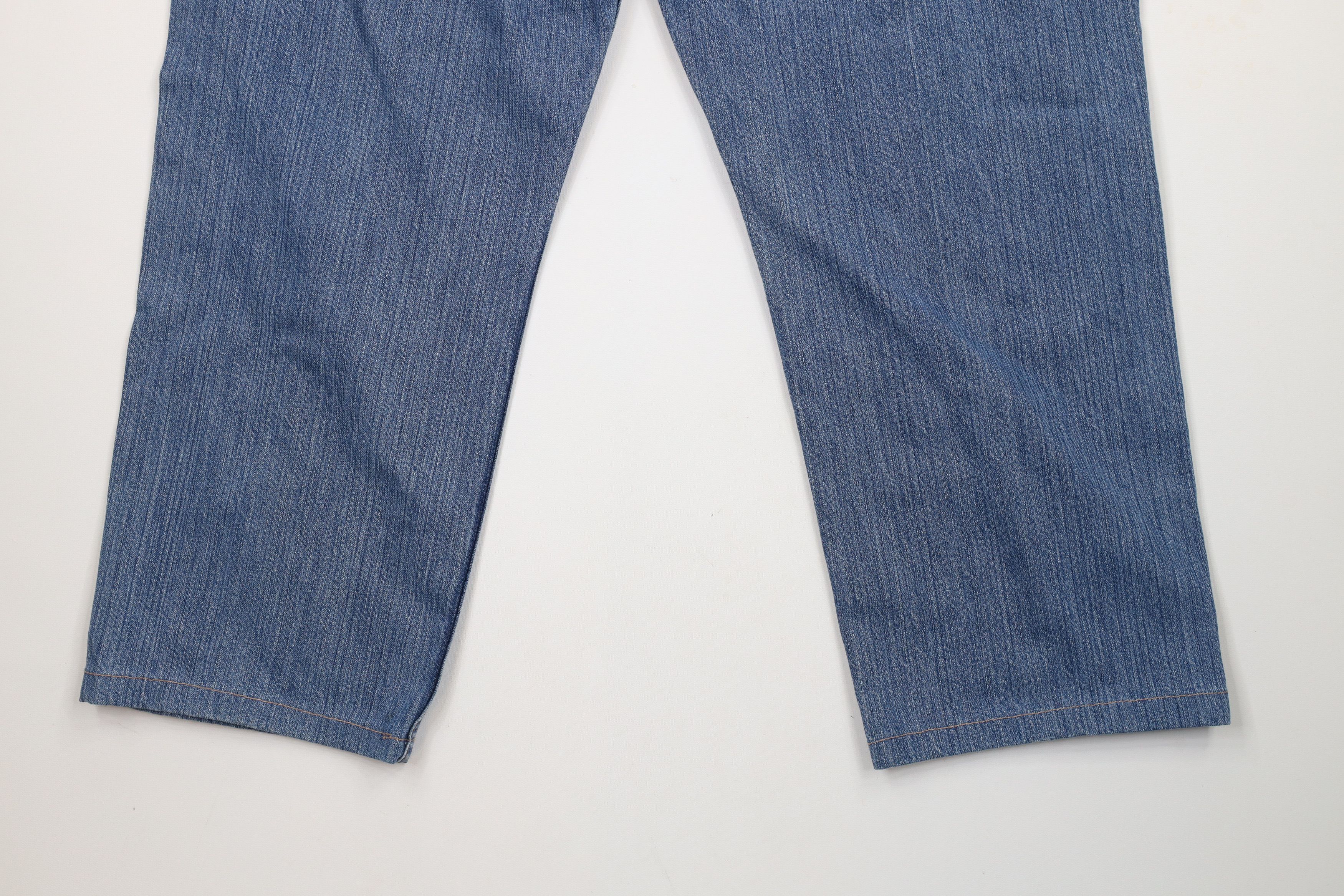 Harley Davidson × Vintage Vintage Harley Davidson Spell Out Wide Leg Denim Jeans Blue Size US 36 / EU 52 - 11 Thumbnail