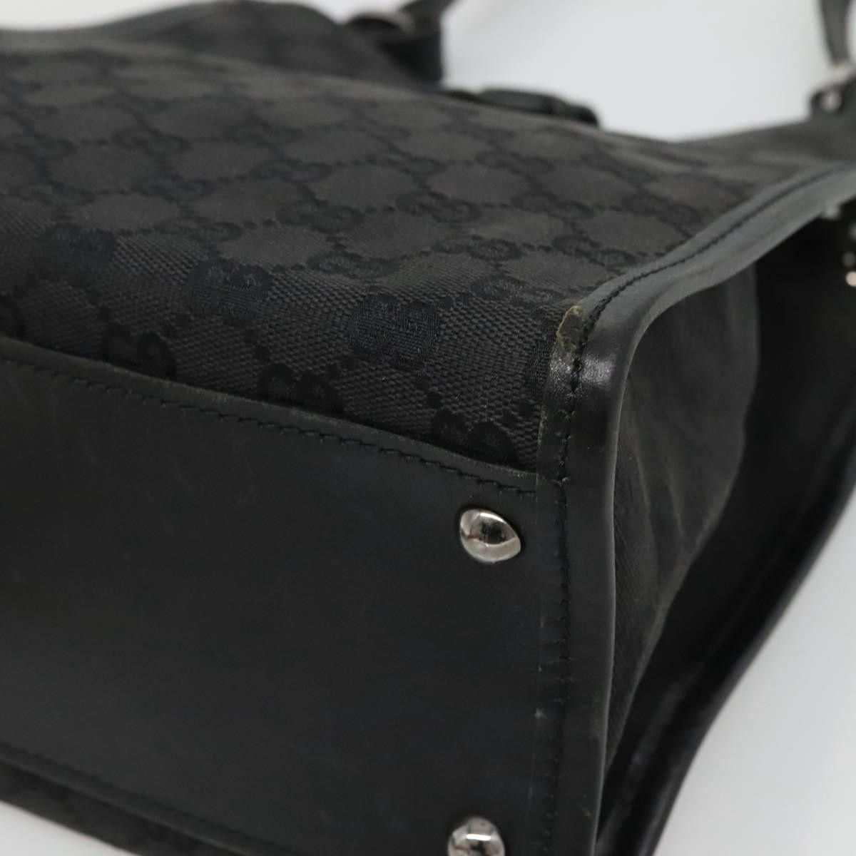 Gucci GUCCI GG Canvas Shoulder Bag Black Silver Size ONE SIZE - 10 Thumbnail