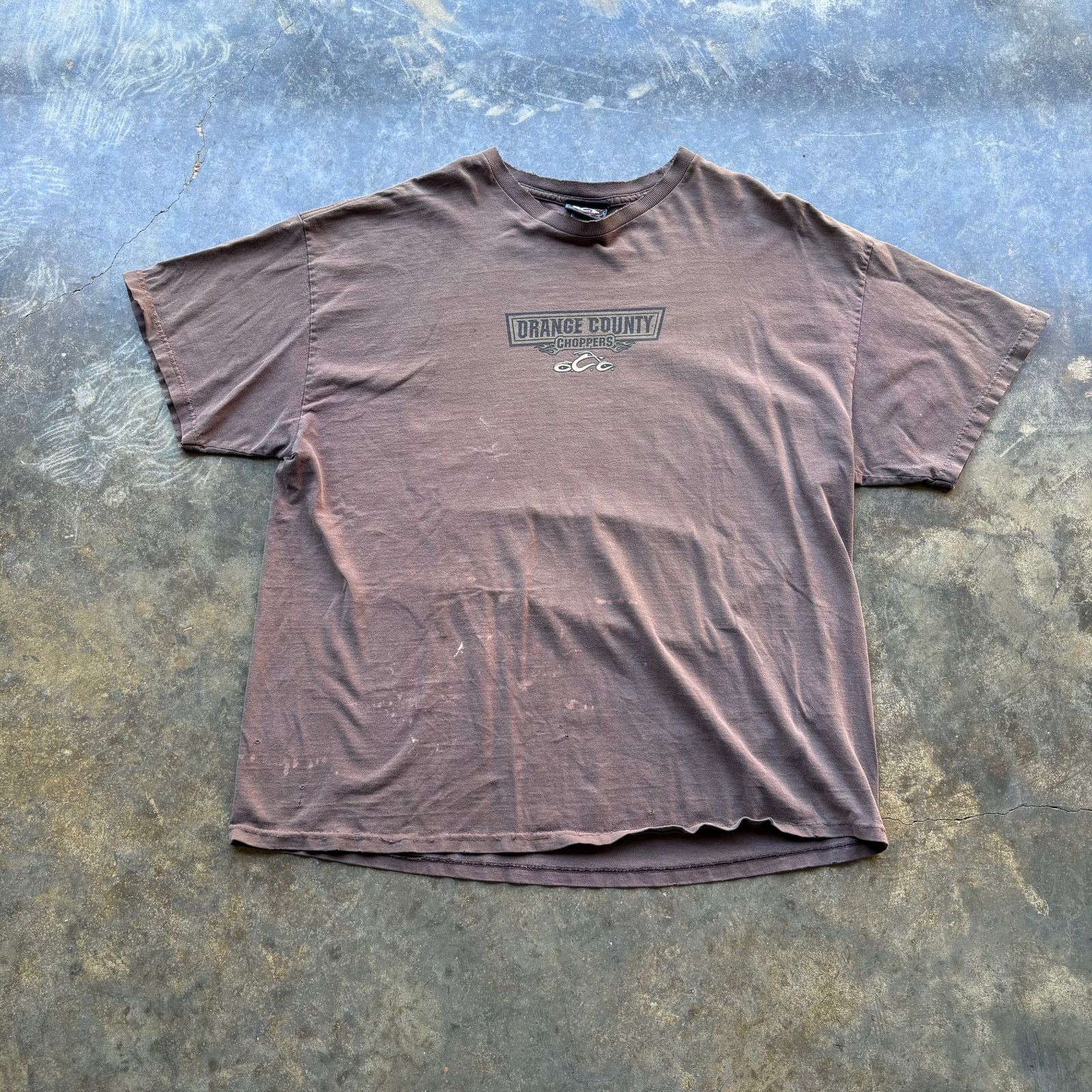Harley Davidson Vintage Distressed Faded Brown Choppers T-shirt Size US XXL / EU 58 / 5 - 1 Thumbnail