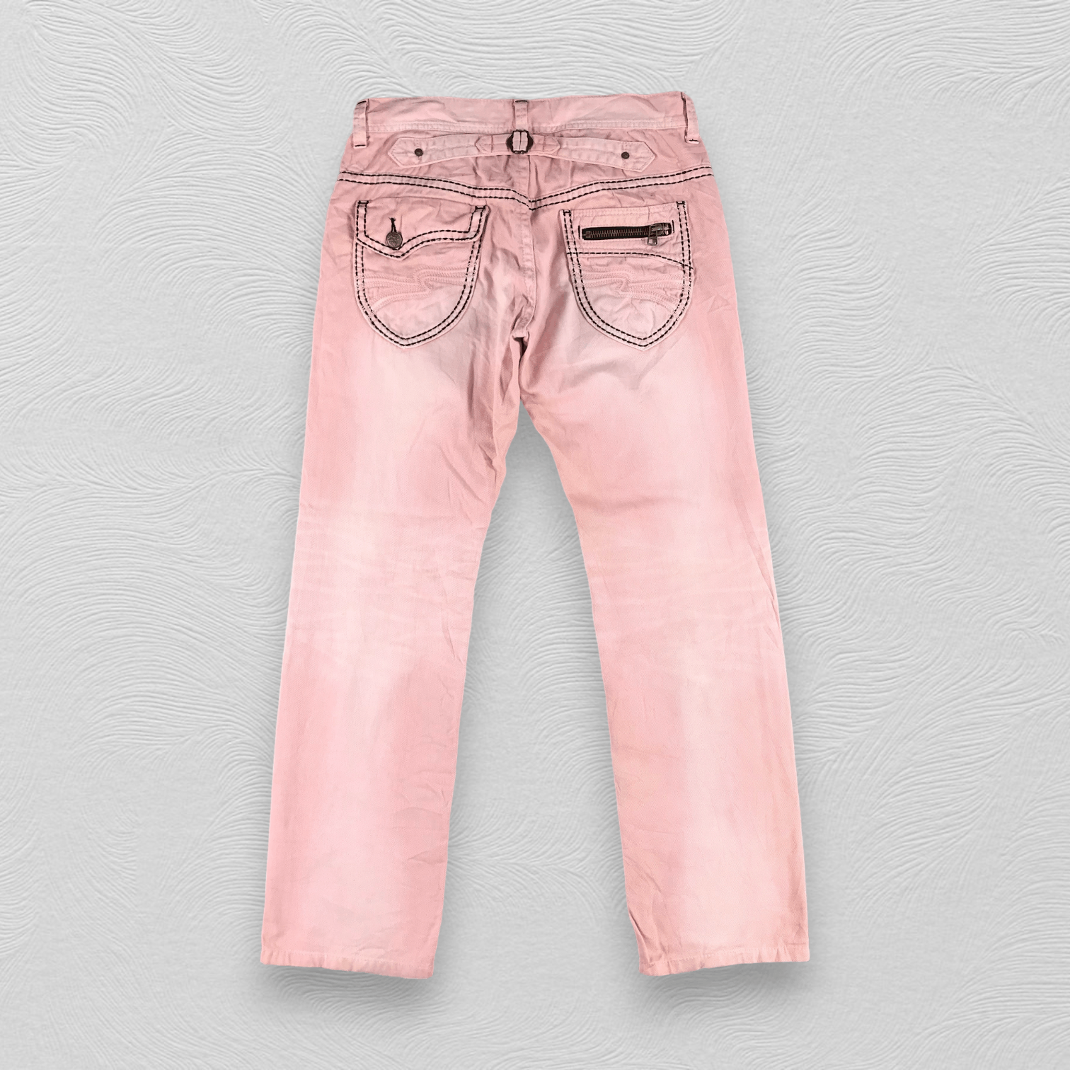 Japanese Brand Juke Box Jeans Faded Pink Denim KJ1295 Size US 32 / EU 48 - 2 Thumbnail