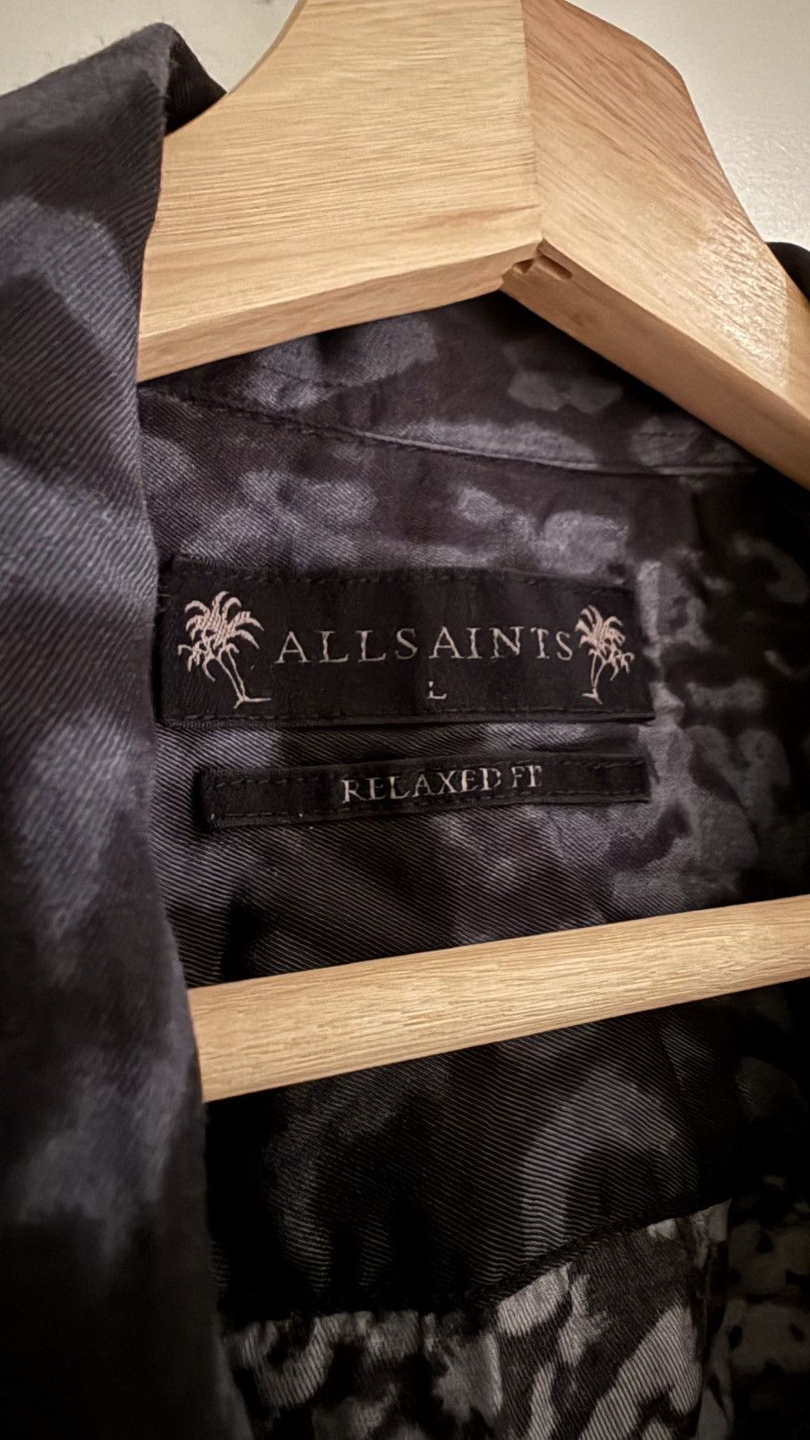 Allsaints Gothen Shirt Jet Black Size US L / EU 52-54 / 3 - 3 Thumbnail