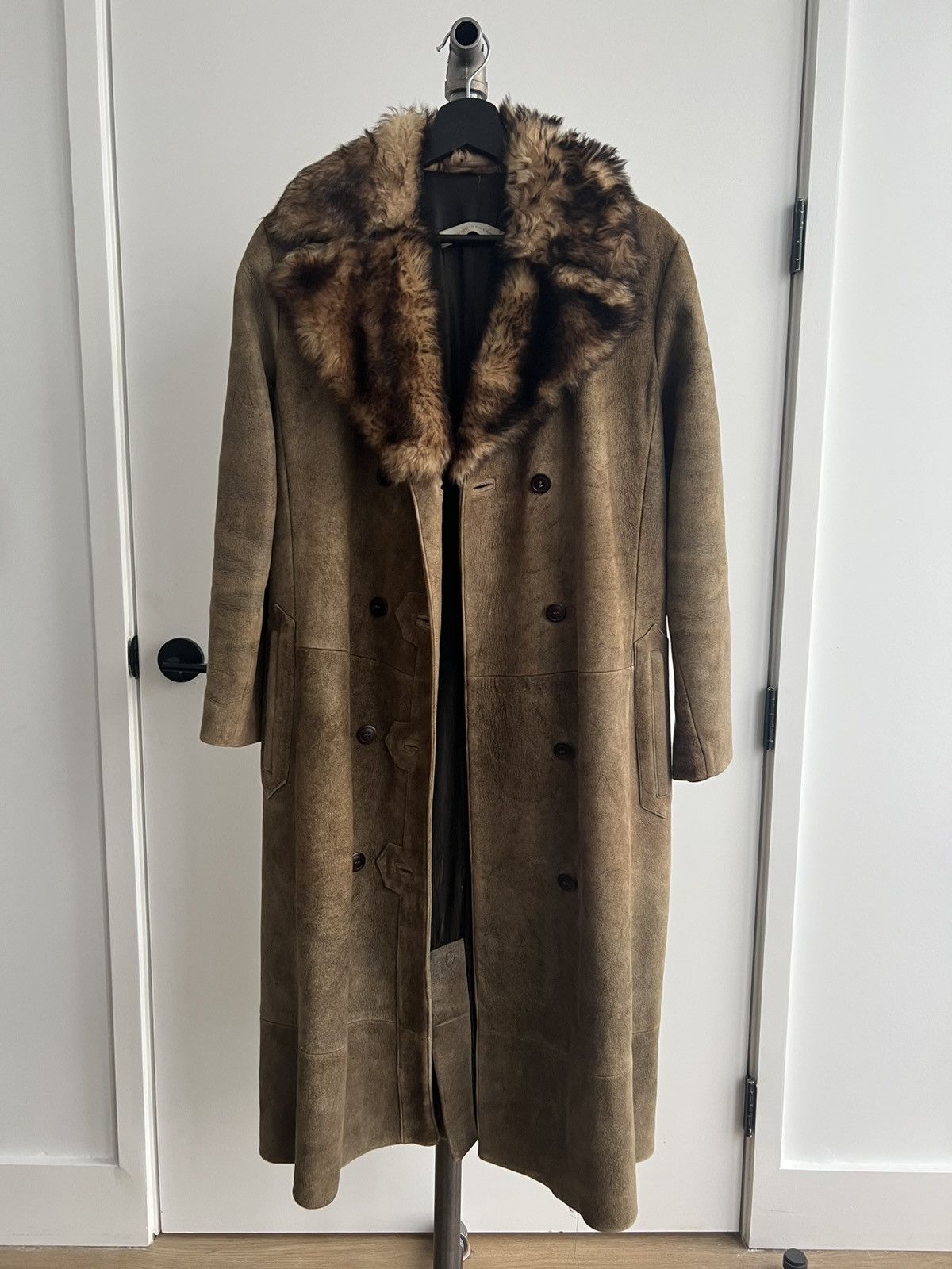 A.F. Vandevorst AW00 Fur-Collar Leather Coat Size US S / EU 44-46 / 1 - 2 Thumbnail