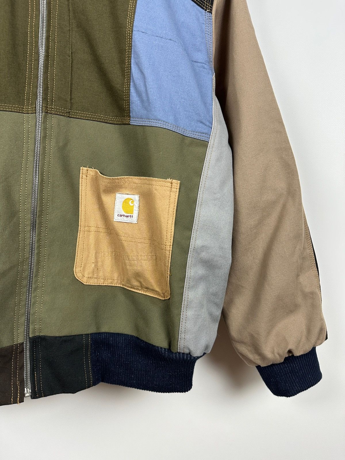 Carhartt × Vintage Vintage Carhartt Reworked Detroit Sherpa Jacket Size US L / EU 52-54 / 3 - 9 Thumbnail
