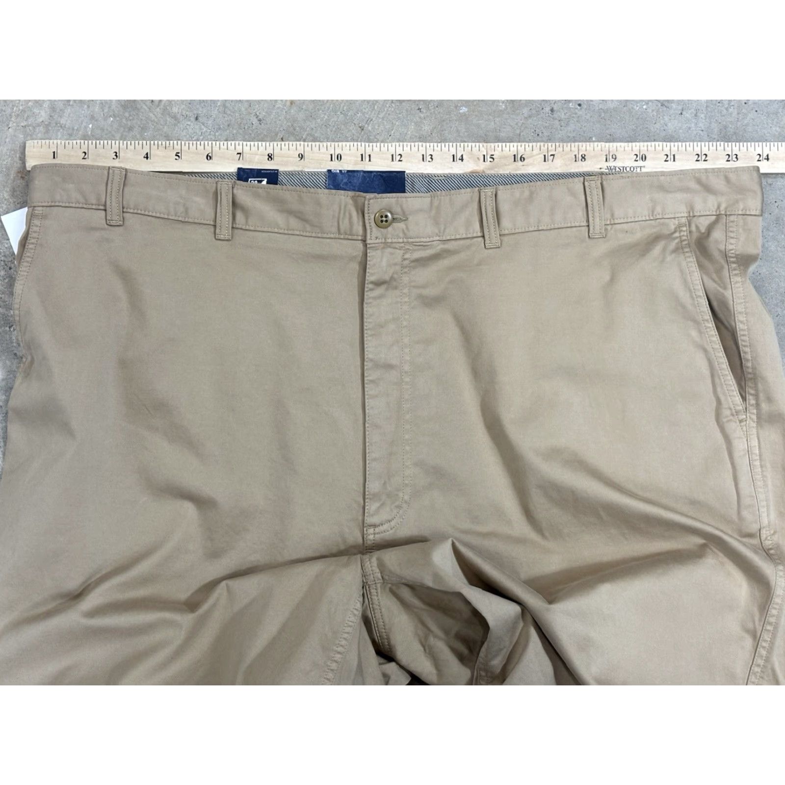 Cremieux Daniel Cremieux Chino Shorts Mens Big & Tall 48x9.5 Tan Cotton Flat Front 9.5" Inseam Waist 48 Vintage: No Size US 32 / EU 48 - 5 Thumbnail