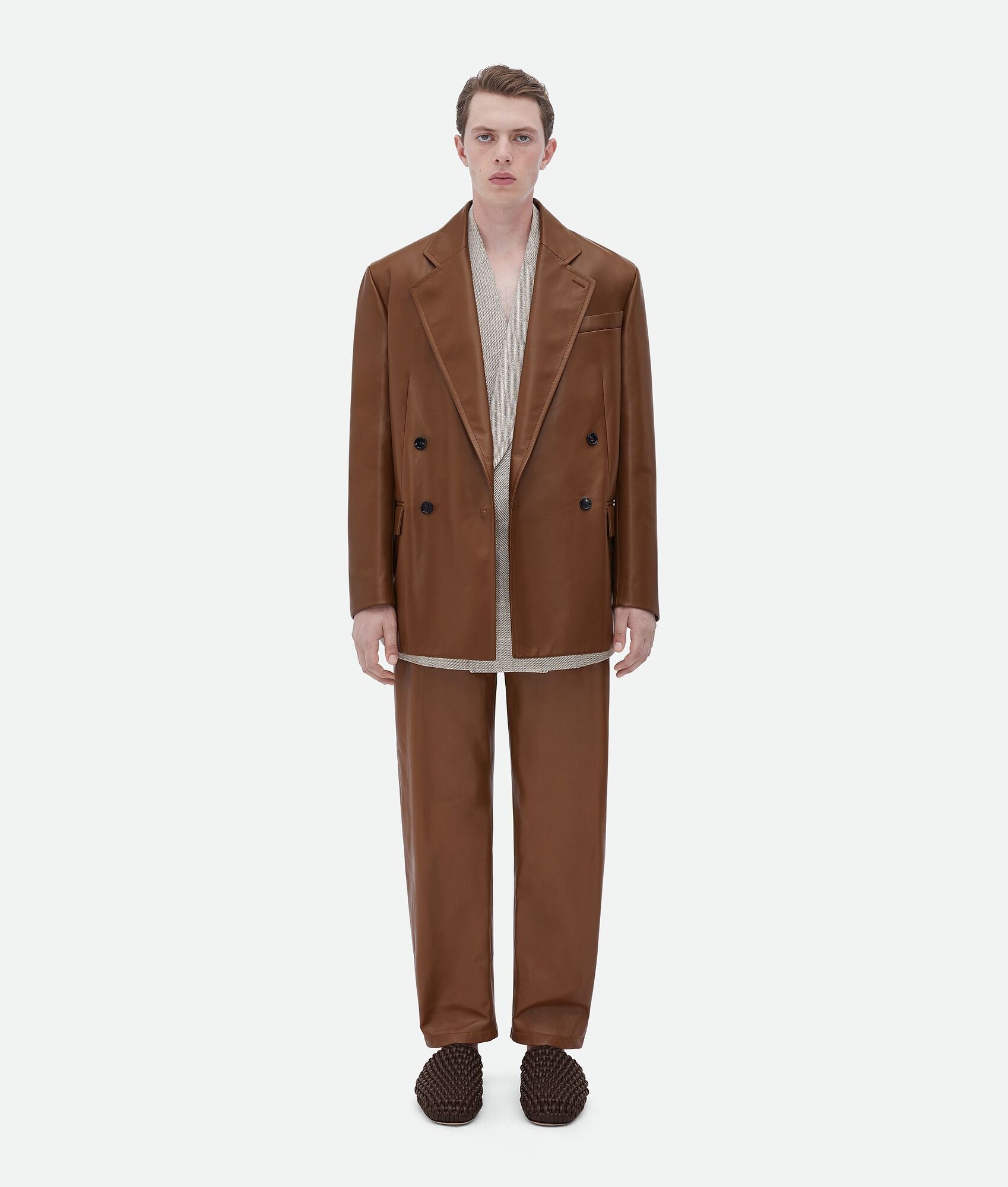 Bottega Veneta o1n1vont0325 Jacket in Brown Size US M / EU 48-50 / 2 - 4 Thumbnail