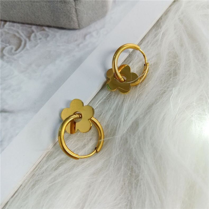 Other Flower Dangle Drop Earrings for Women Fashion Elegant Style Size ONE SIZE - 2 Thumbnail