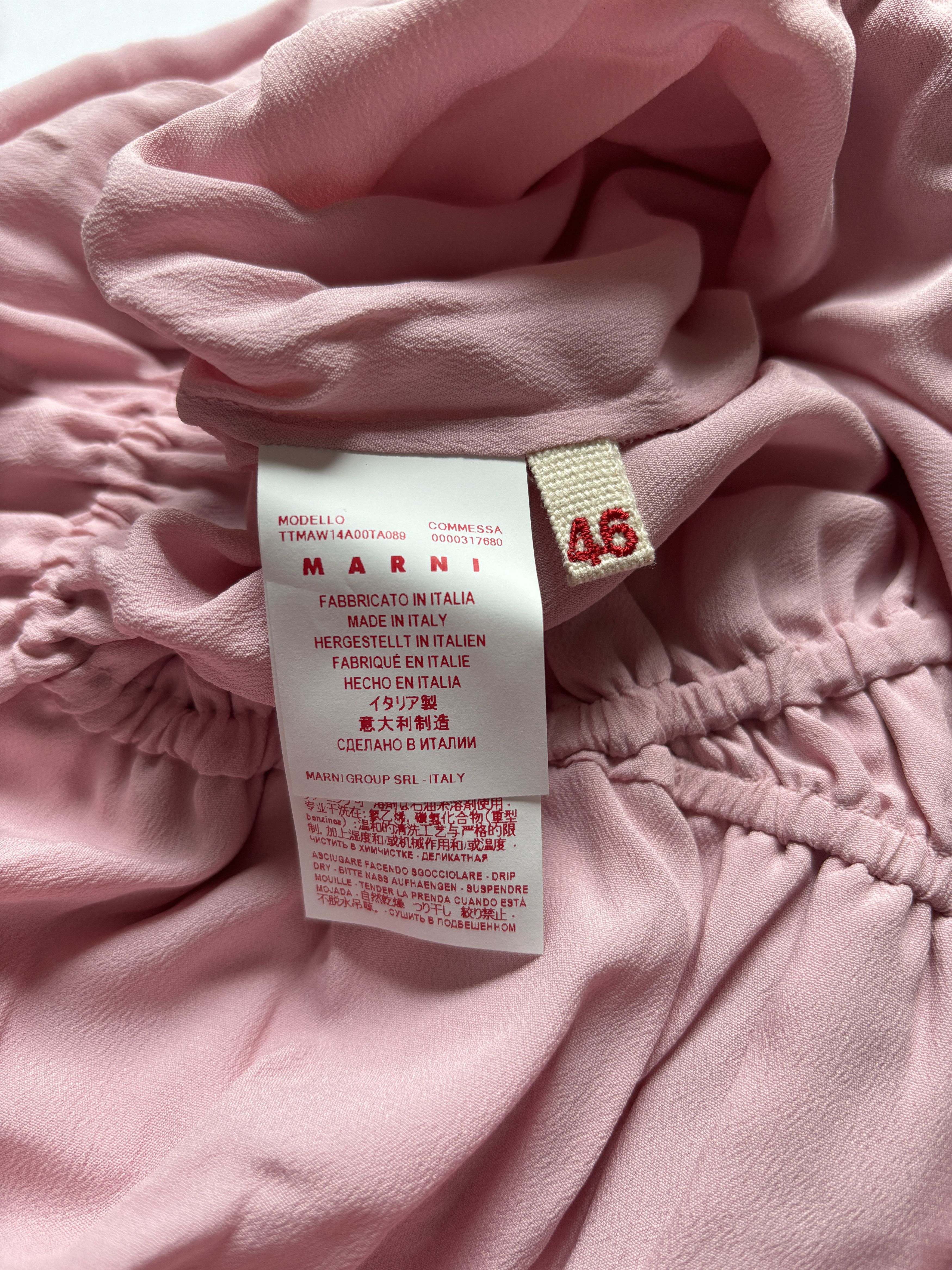 Marni ⚡️QUICK SALE⚡️Marni Pink Cinder Rose Crepe Tank Top Size XL / US 12-14 / IT 48-50 - 4 Thumbnail