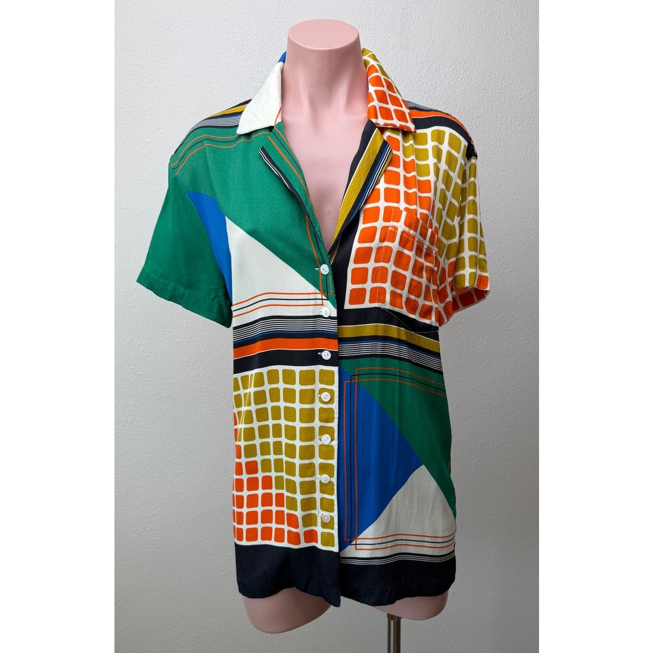 Other Song of Style Elsie Multi Geo Scarf Blouse XS Size XS / US 0-2 / IT 36-38 - 1 Thumbnail