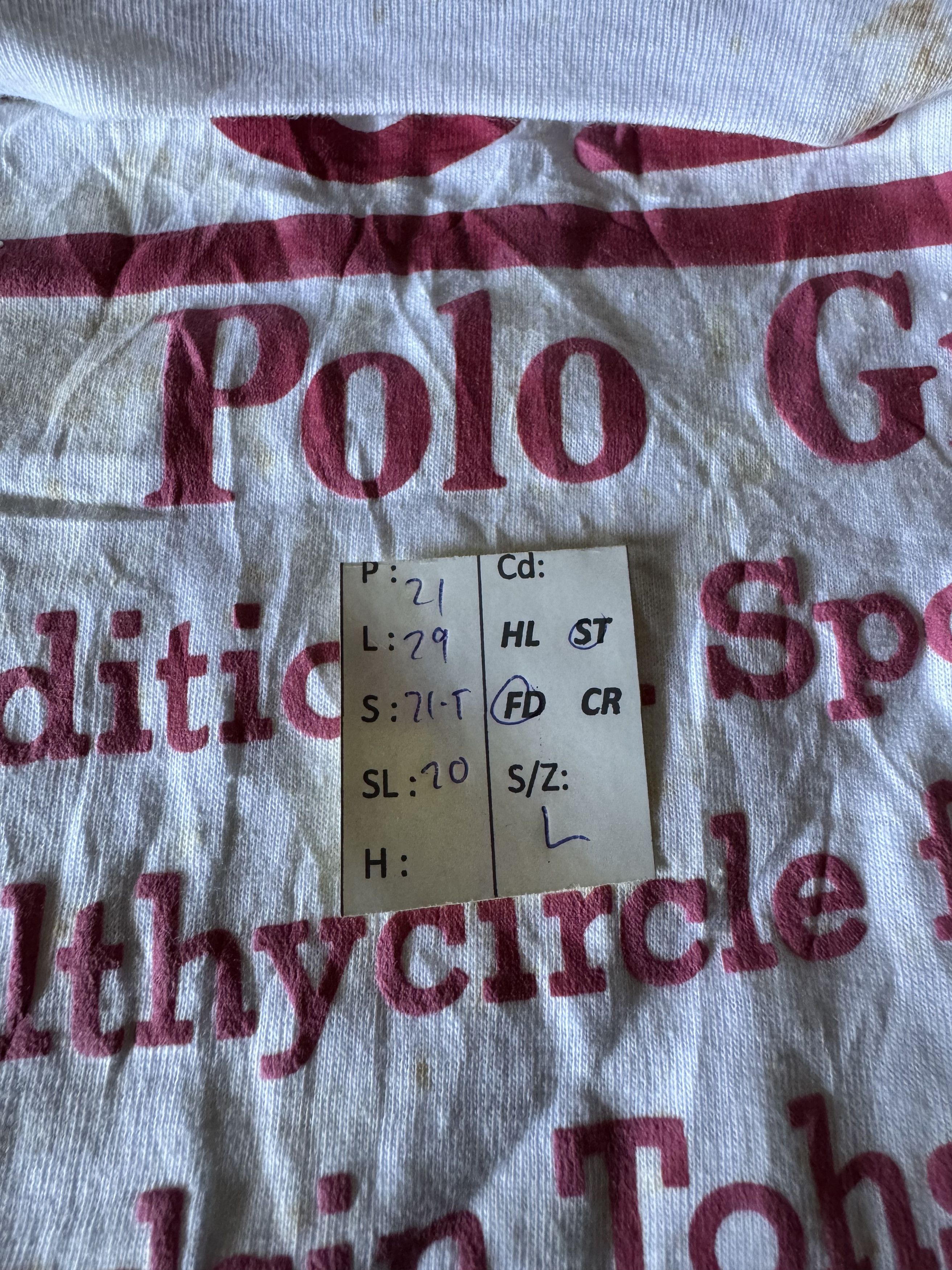 Other VINTAGE 90'S POLO GROUND SUPER SOFT TEE VERY RARE Size US L / EU 52-54 / 3 - 17 Thumbnail