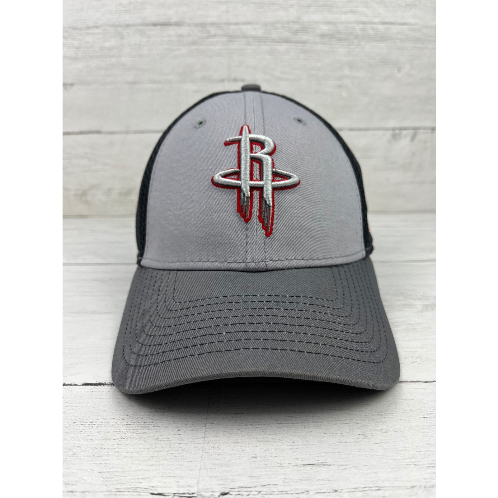 New Era Houston Rockets New Era 39THIRTY Flex Hat Gray Mens M/L Size ONE SIZE - 1 Thumbnail