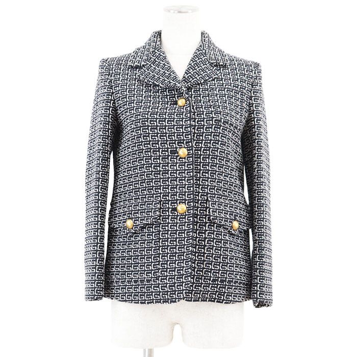 Gucci Gucci Gucci GG Jacquard Wool Blend Jacket Others Outerwear DUTY FREE for USA Size ONE SIZE - 1 Thumbnail