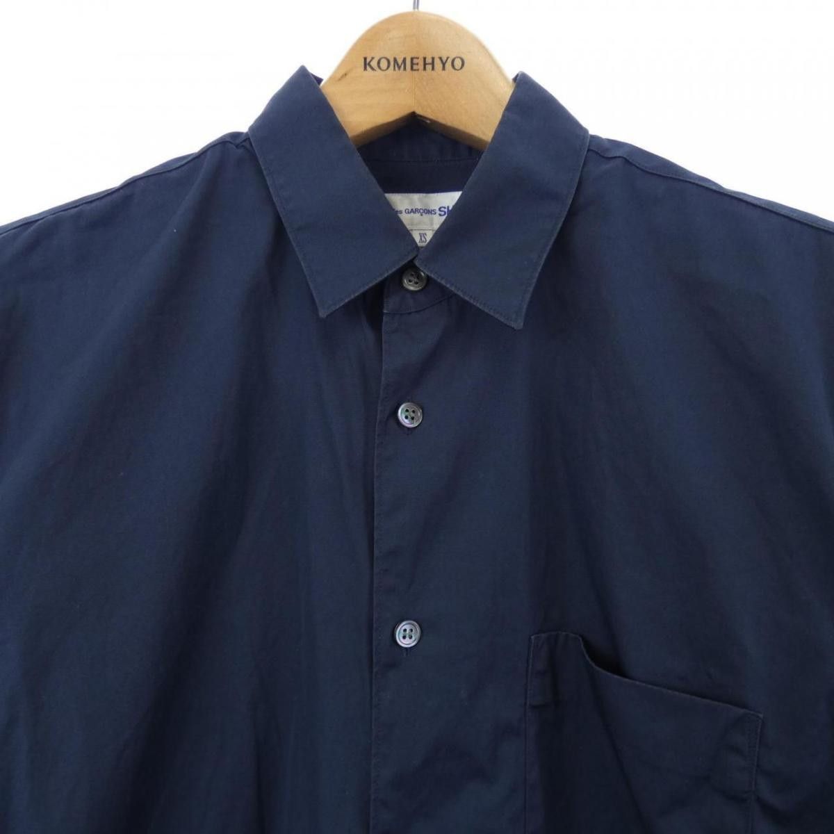 Comme des Garcons SHIRT Shirt Cotton Long Sleeve Chest Pocket Button Up Navy Size US XS / EU 42 / 0 - 3 Thumbnail
